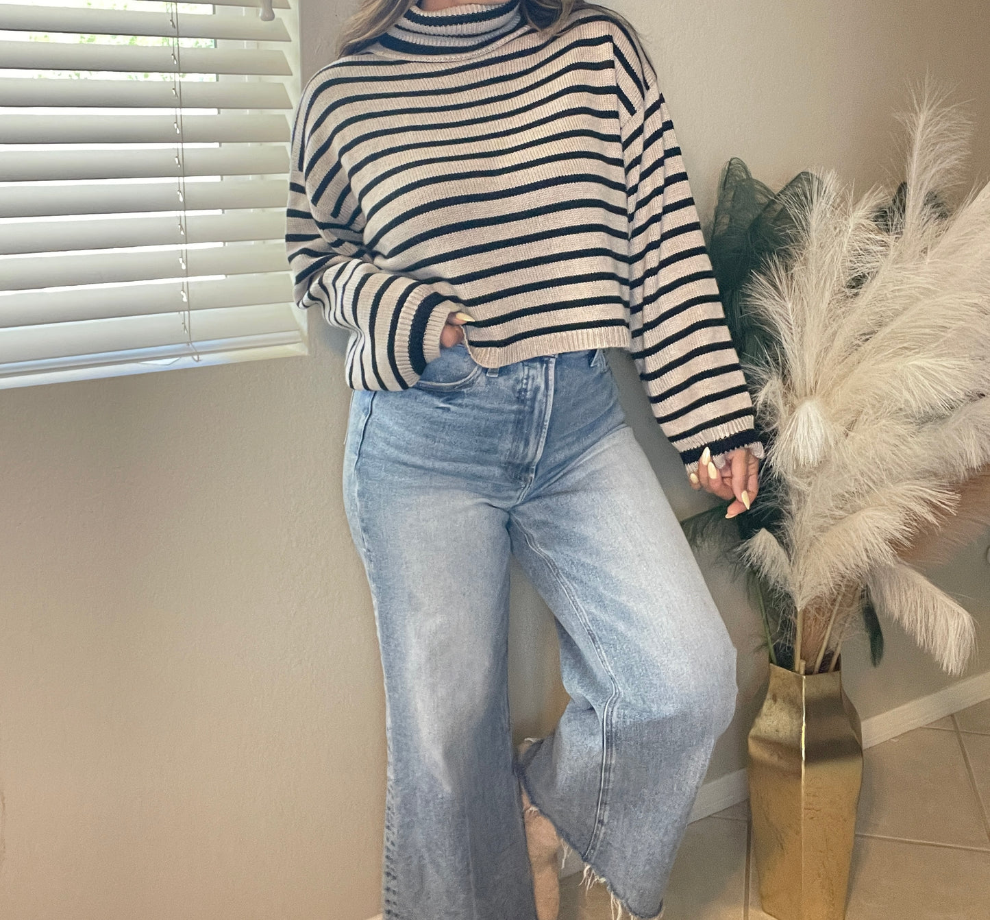 Striped Turtleneck