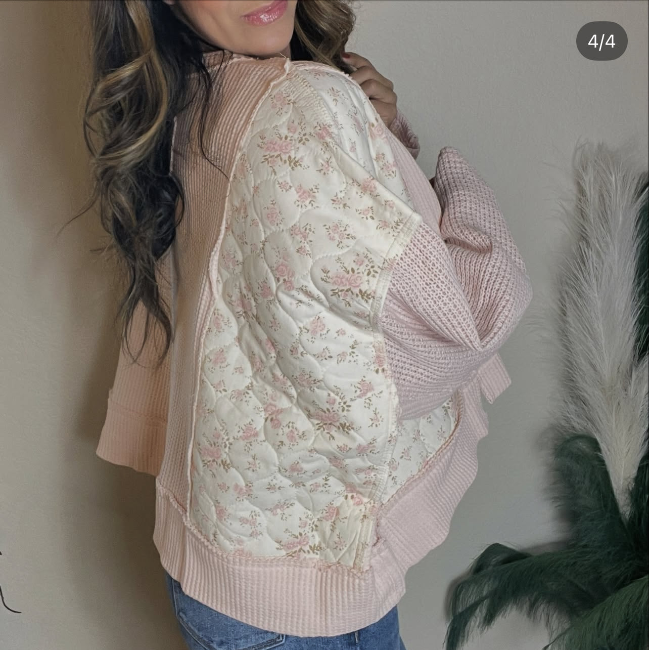 Oversized Pink Floral Top