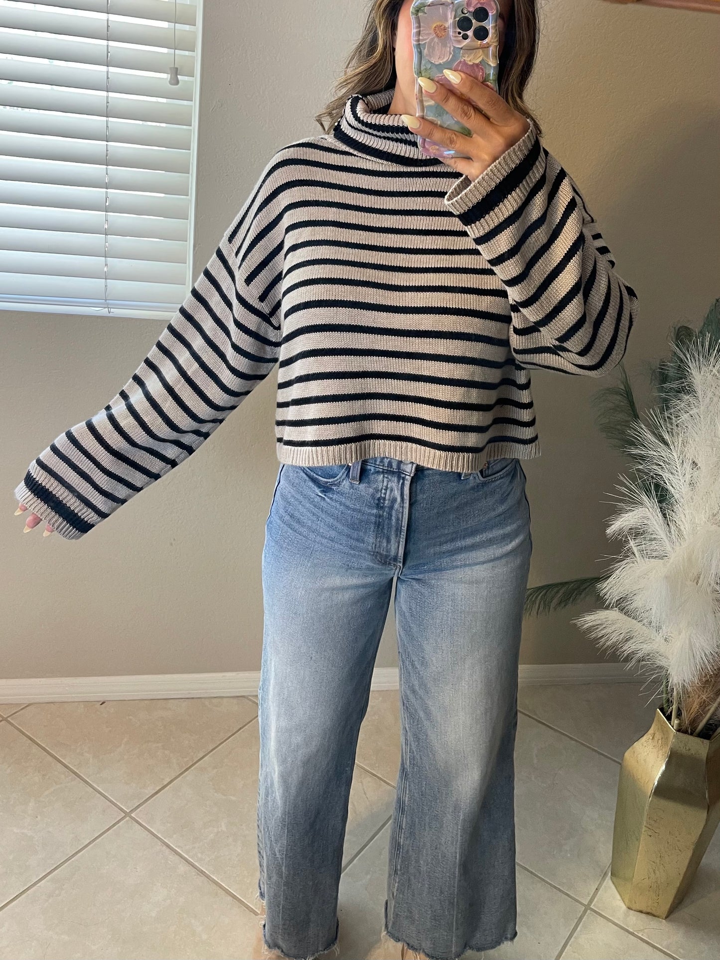 Striped Turtleneck