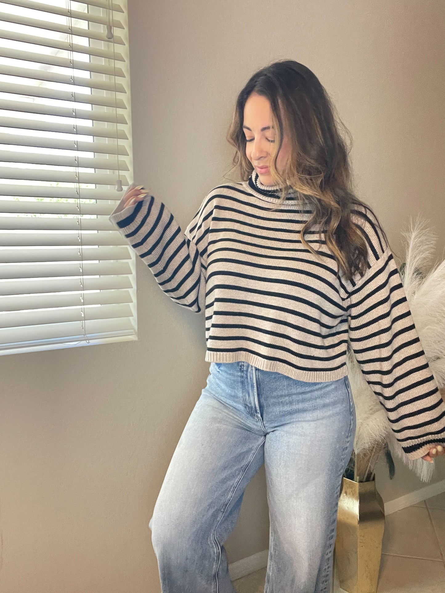 Striped Turtleneck