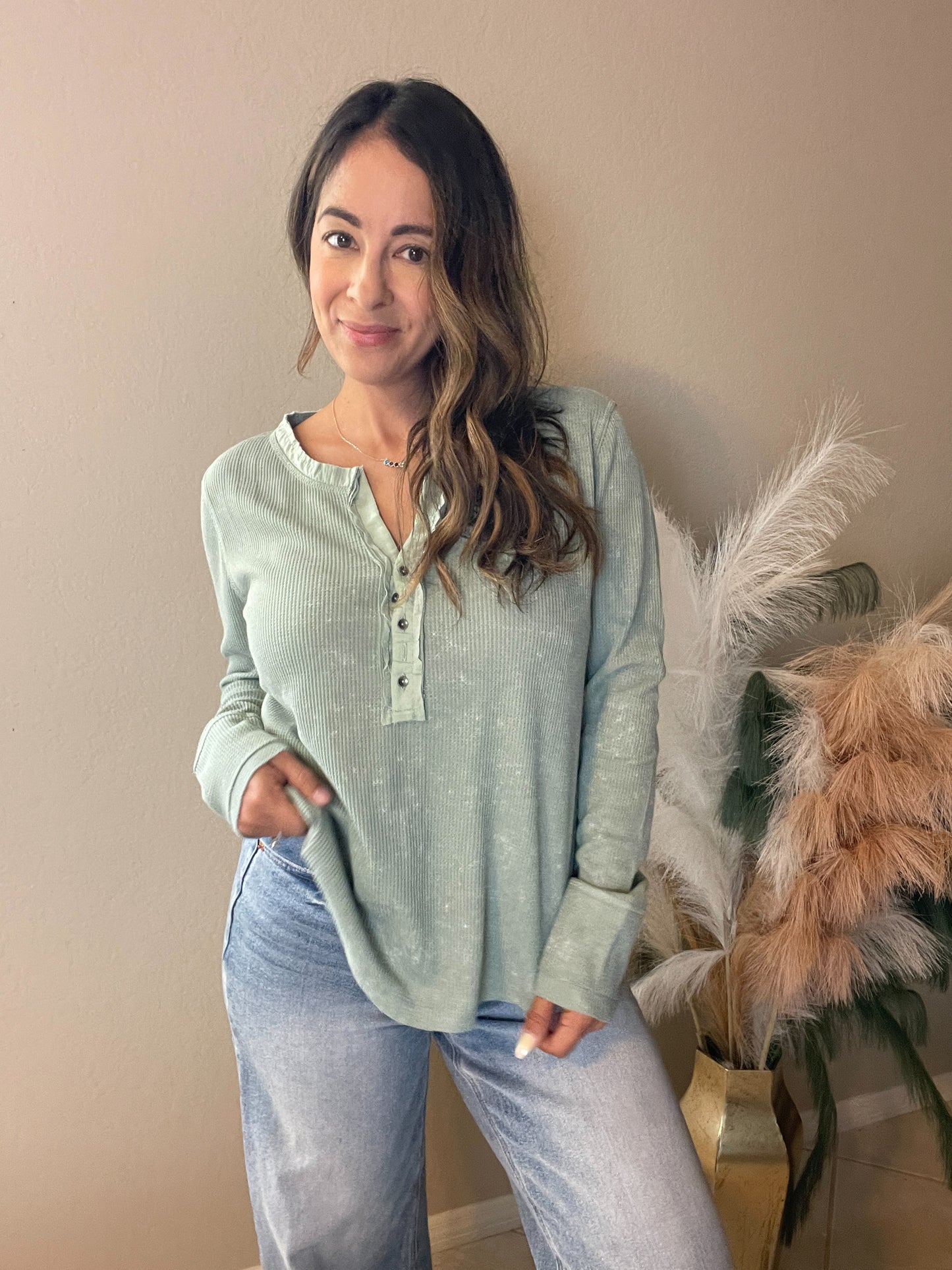 Smoke Green Thermal Top
