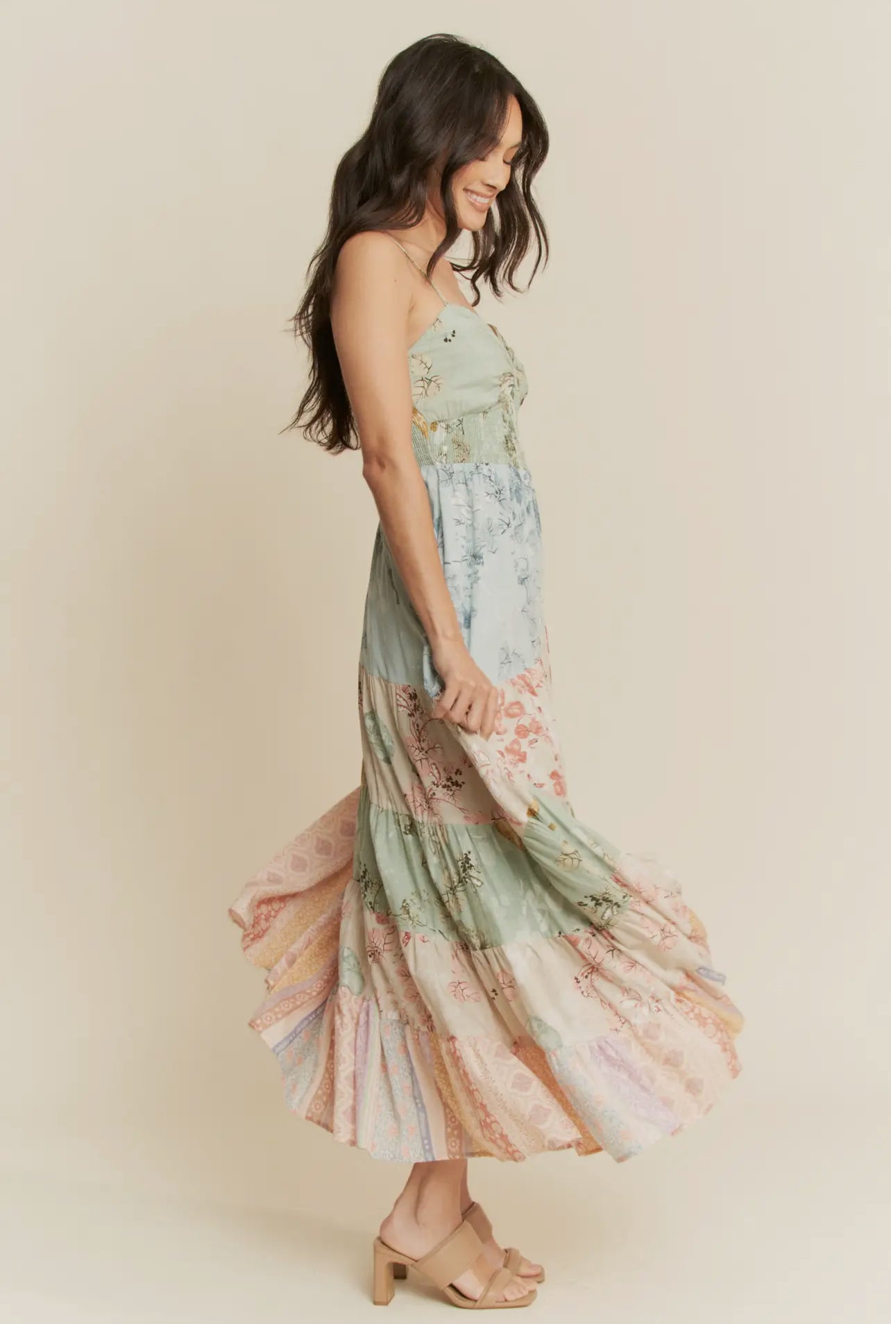 Meadow Breeze Floral Tiered Maxi