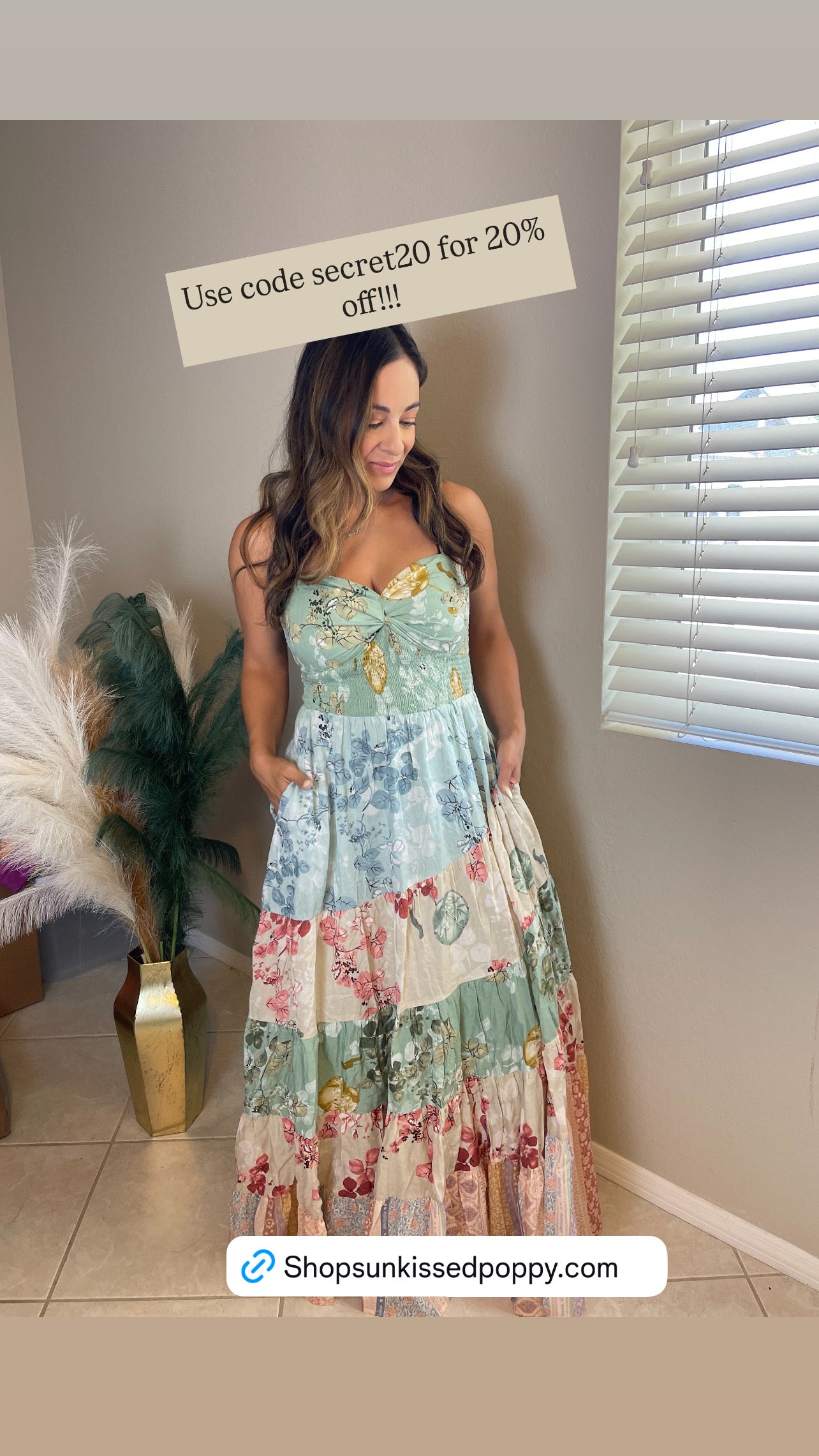 Meadow Breeze Floral Tiered Maxi