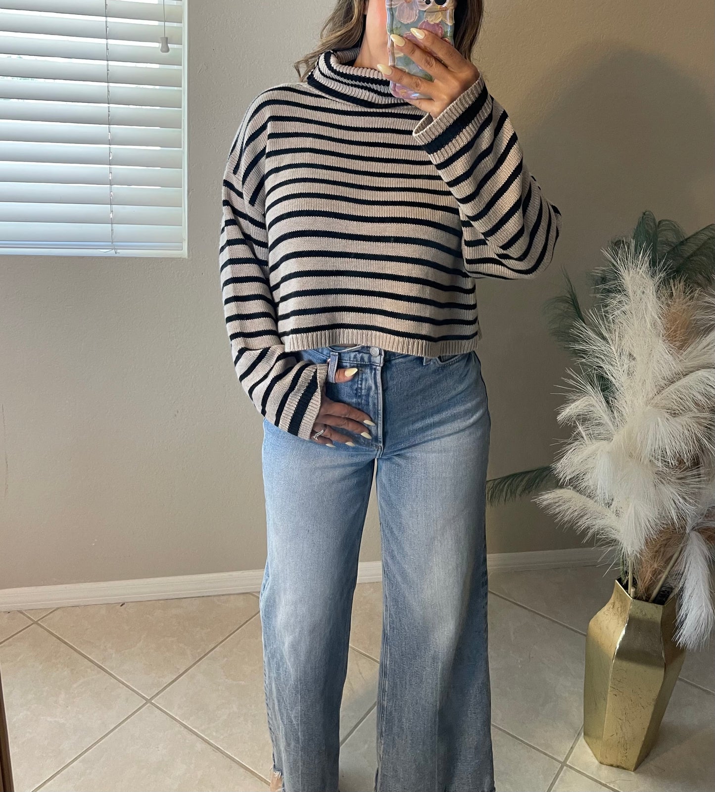 Striped Turtleneck