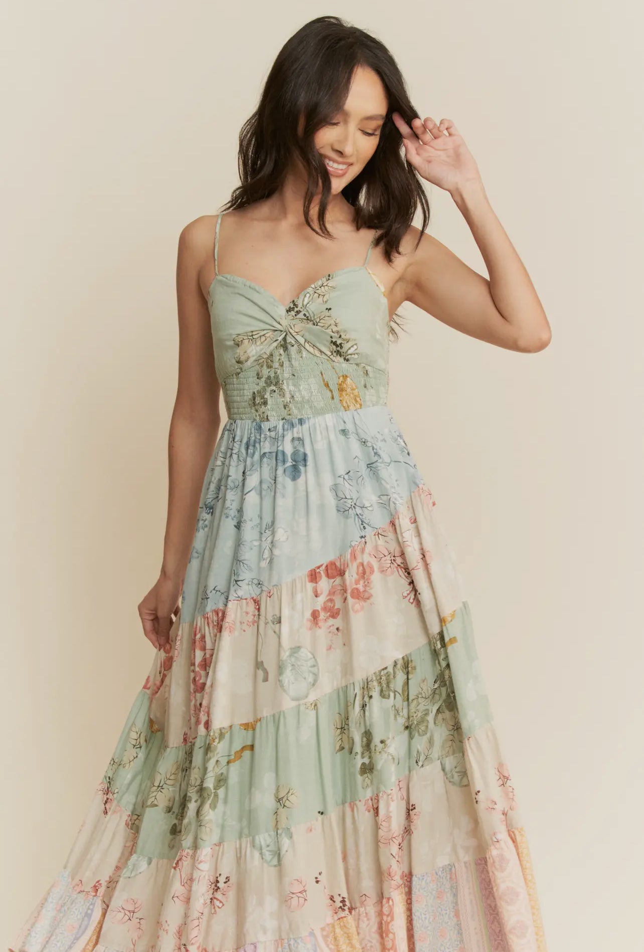 Meadow Breeze Floral Tiered Maxi