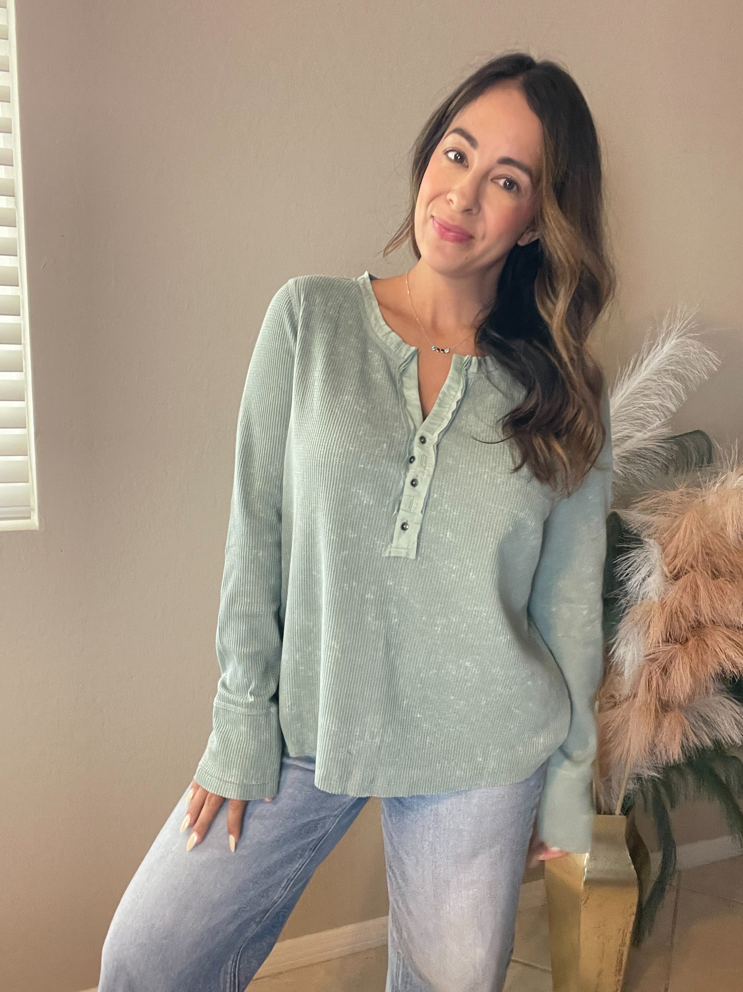 Smoke Green Thermal Top