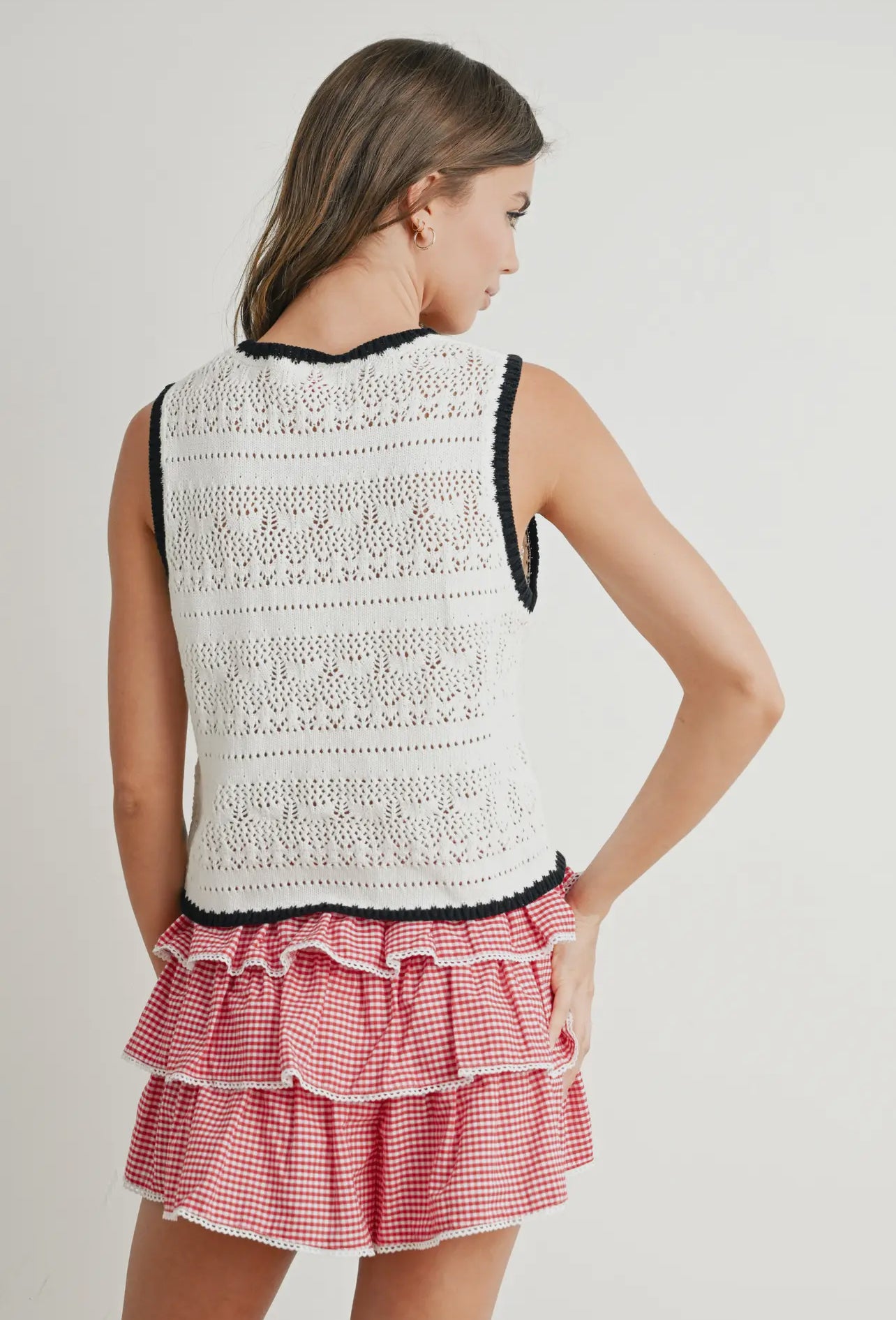 Tie Front Knit Vest