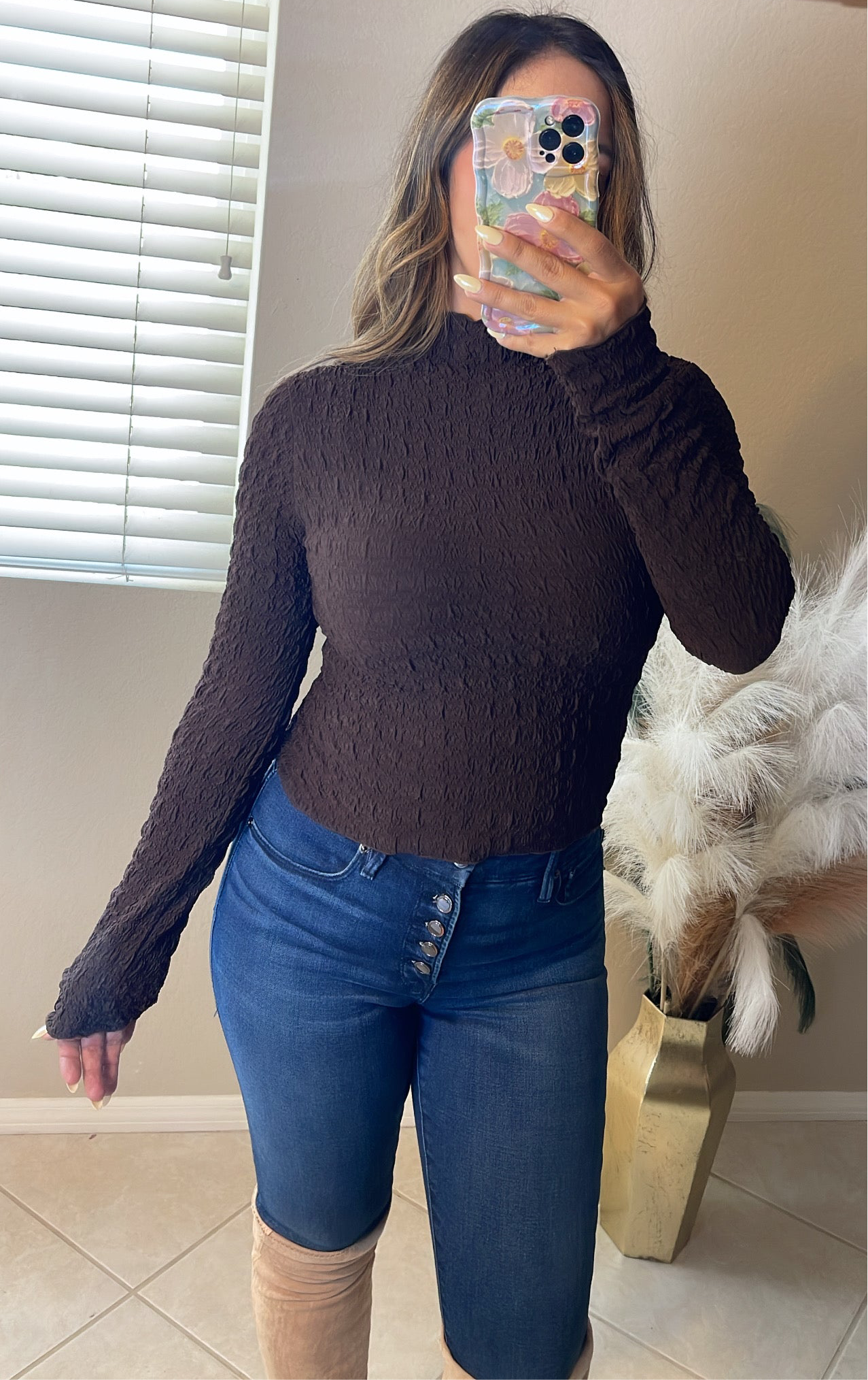 Textured Mockneck