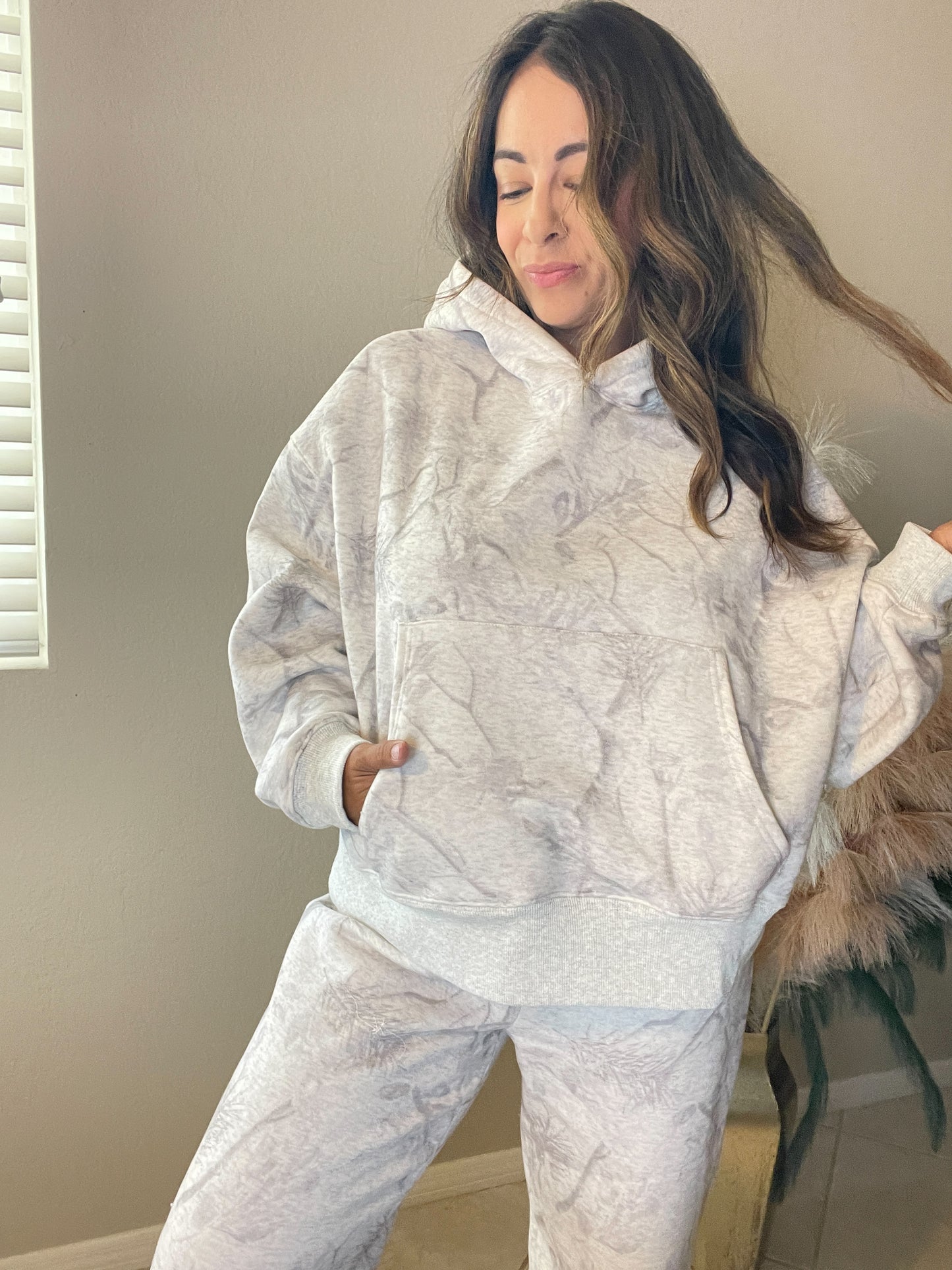 Grey Camouflage Hoodie