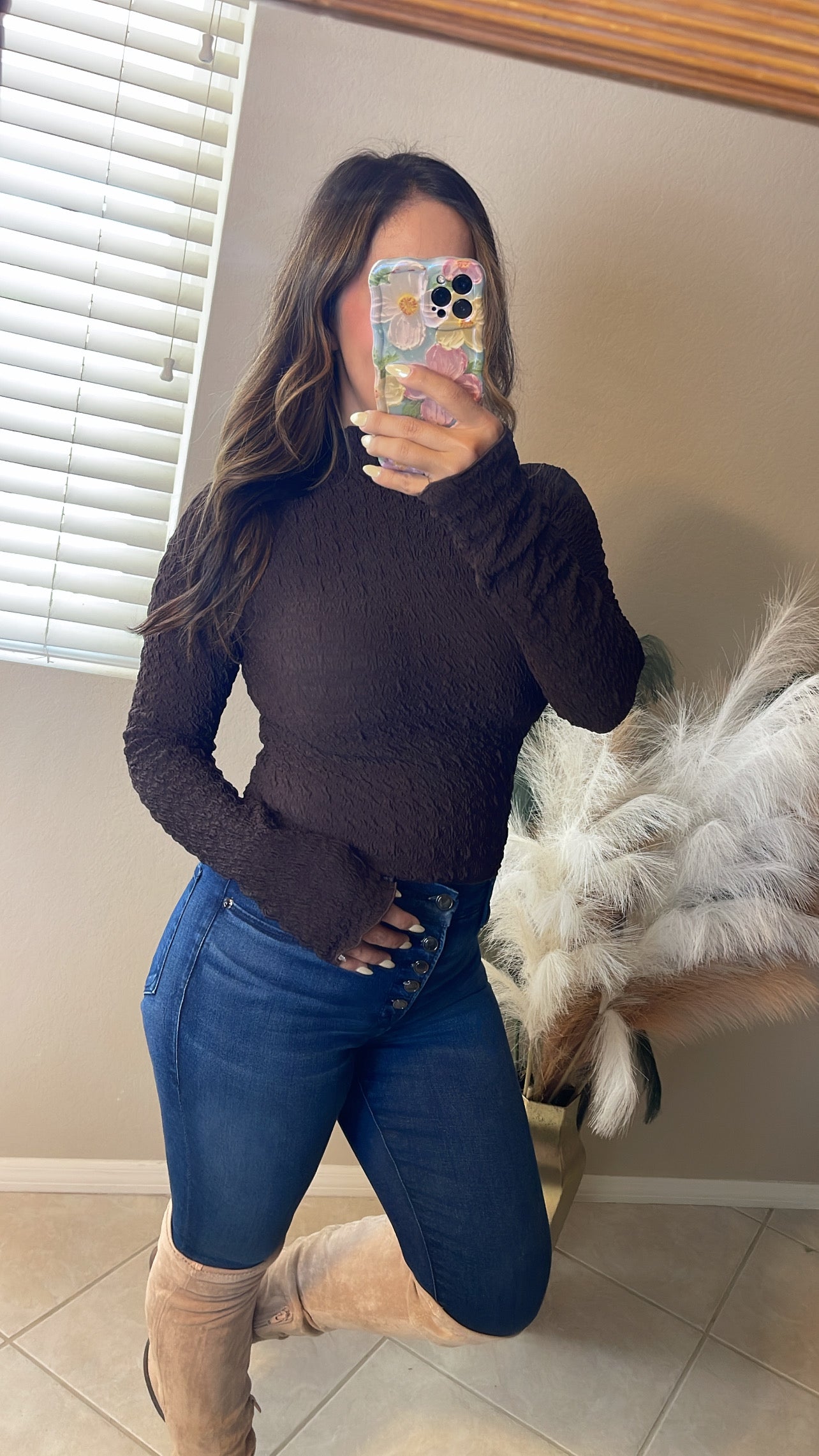 Textured Mockneck
