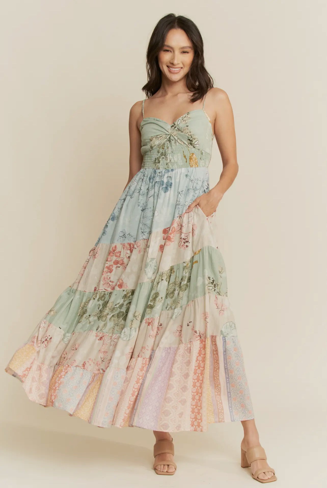 Meadow Breeze Floral Tiered Maxi