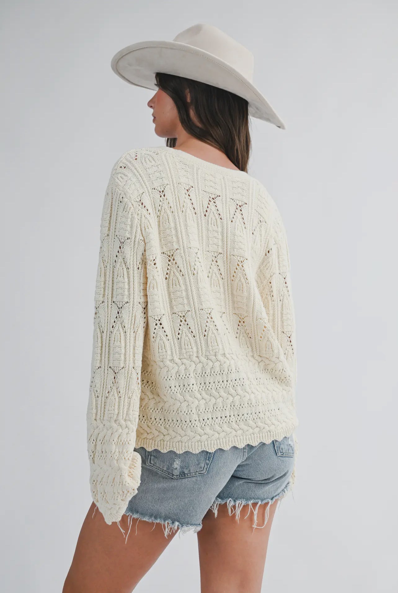 Pointelle Cardigan