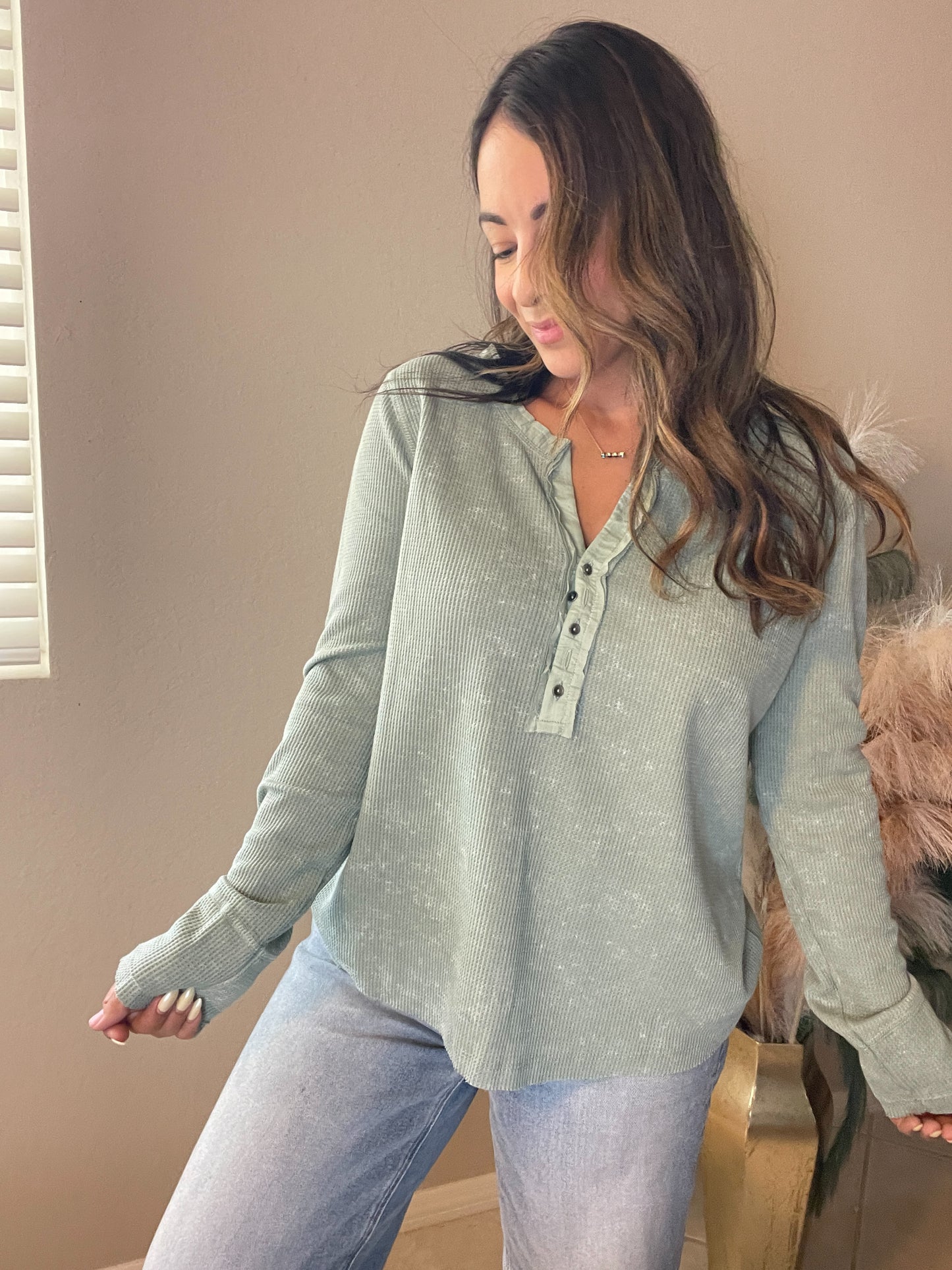 Smoke Green Thermal Top