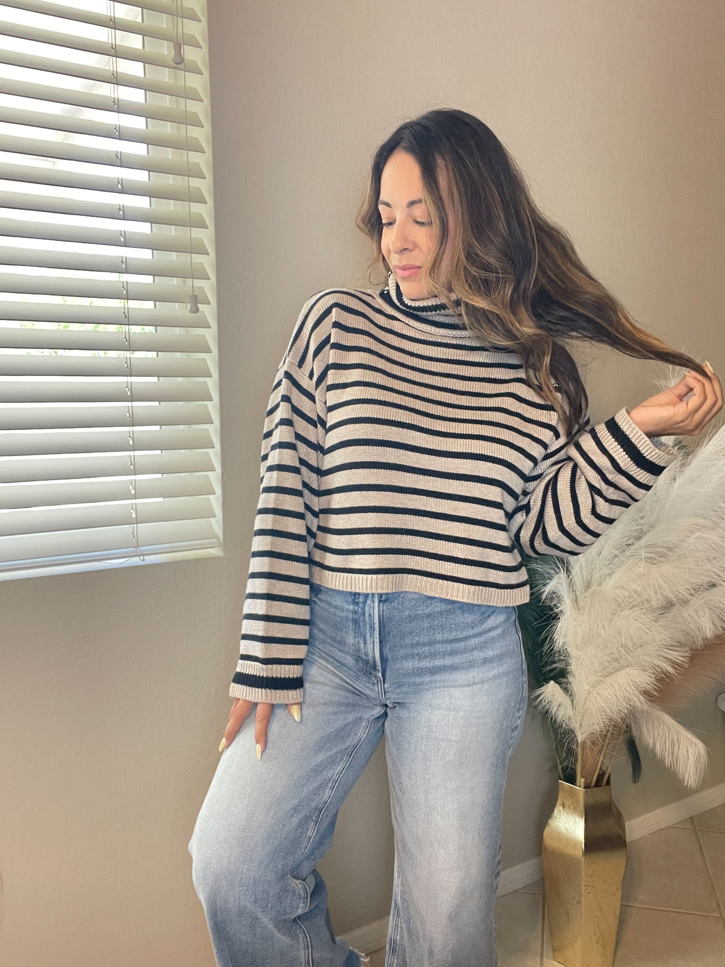 Striped Turtleneck