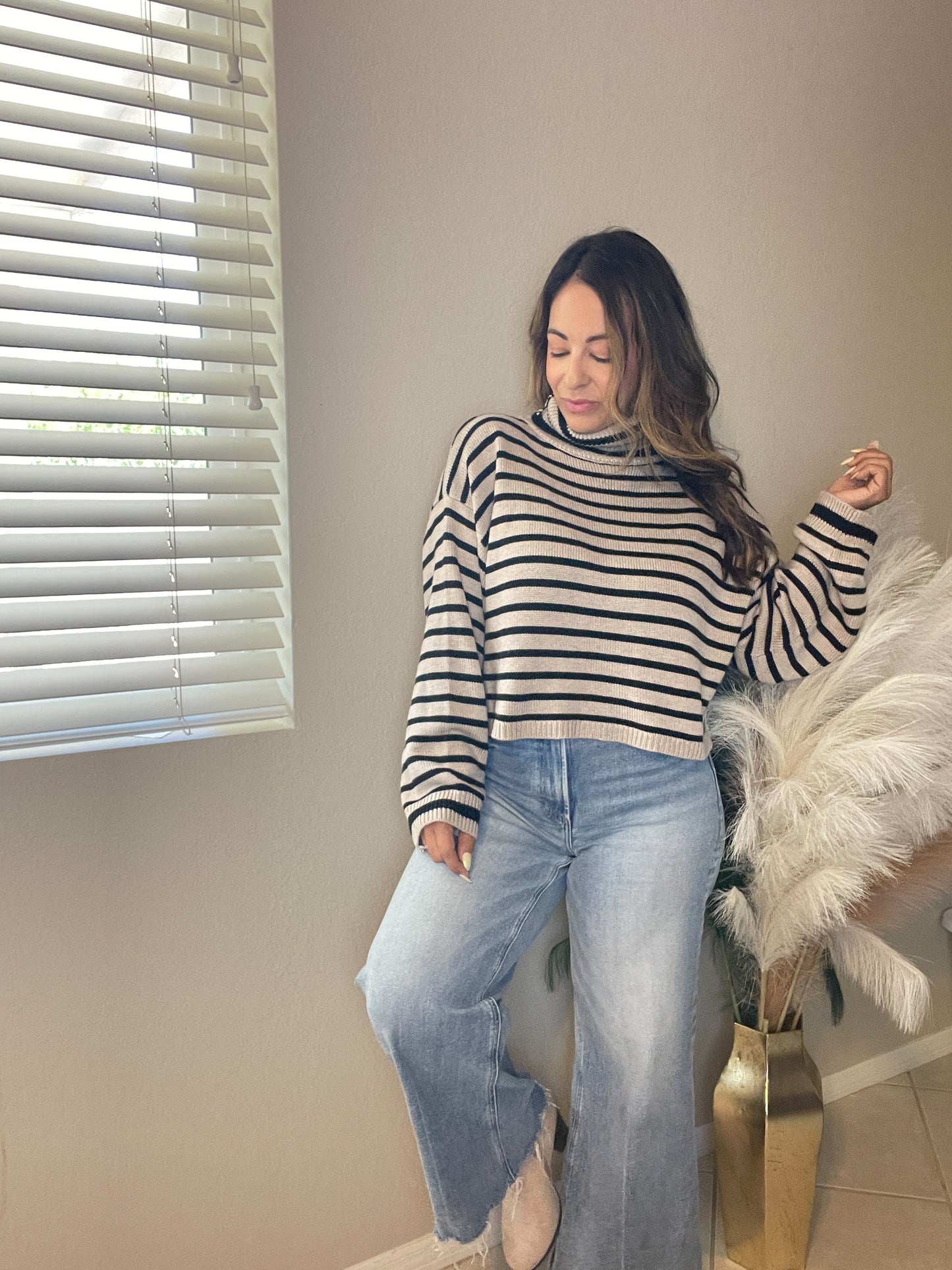 Striped Turtleneck