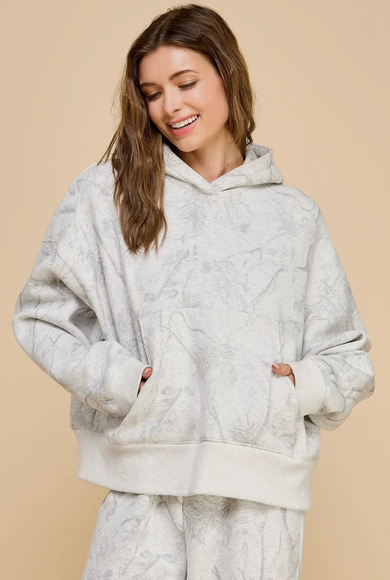Grey Camouflage Hoodie