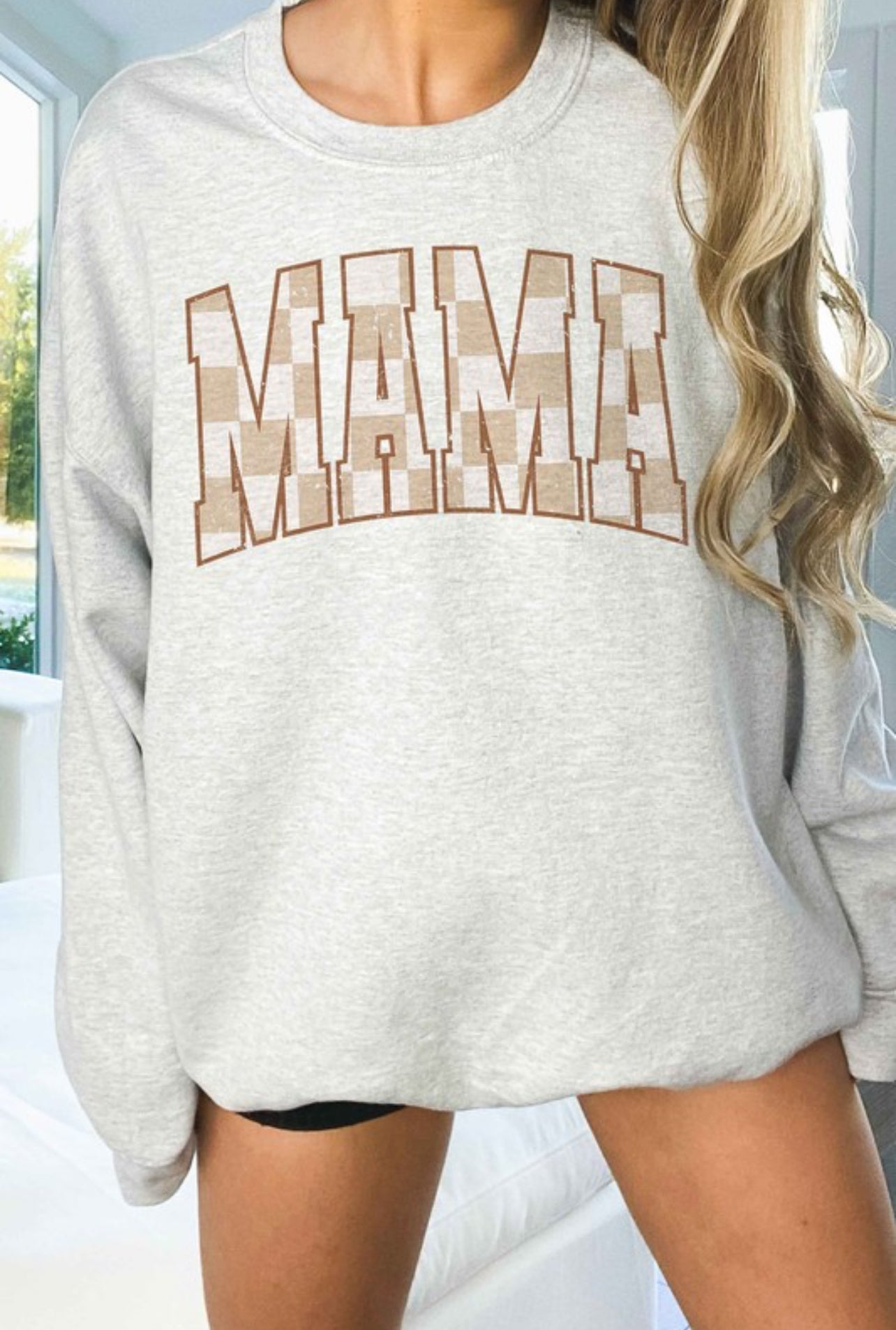 Checkered MAMA Sweatshirt