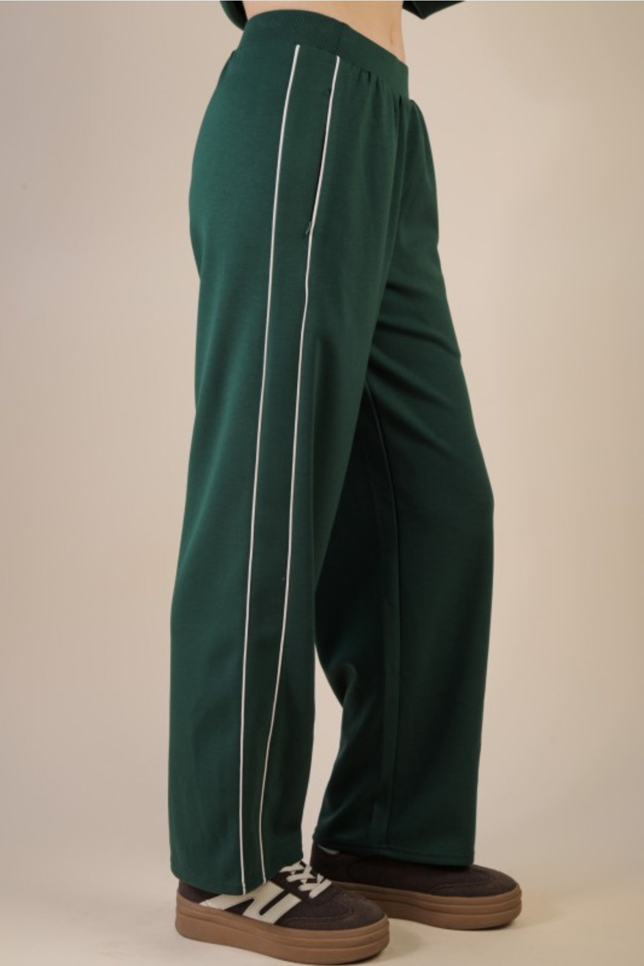 DOORBUSTER Green Piping Detail Top and Pants Set