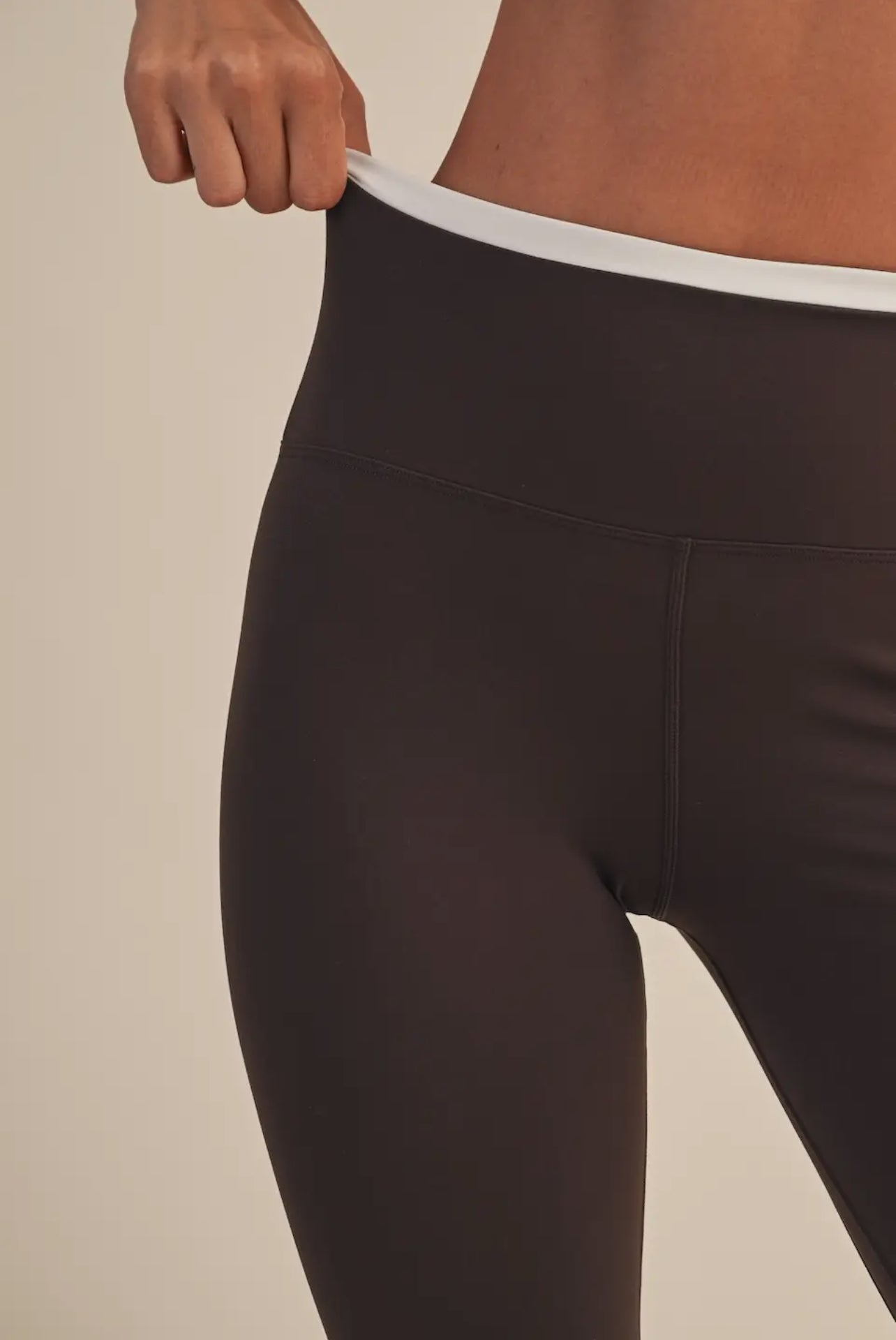 Chocolate Brown Contrast Leggings