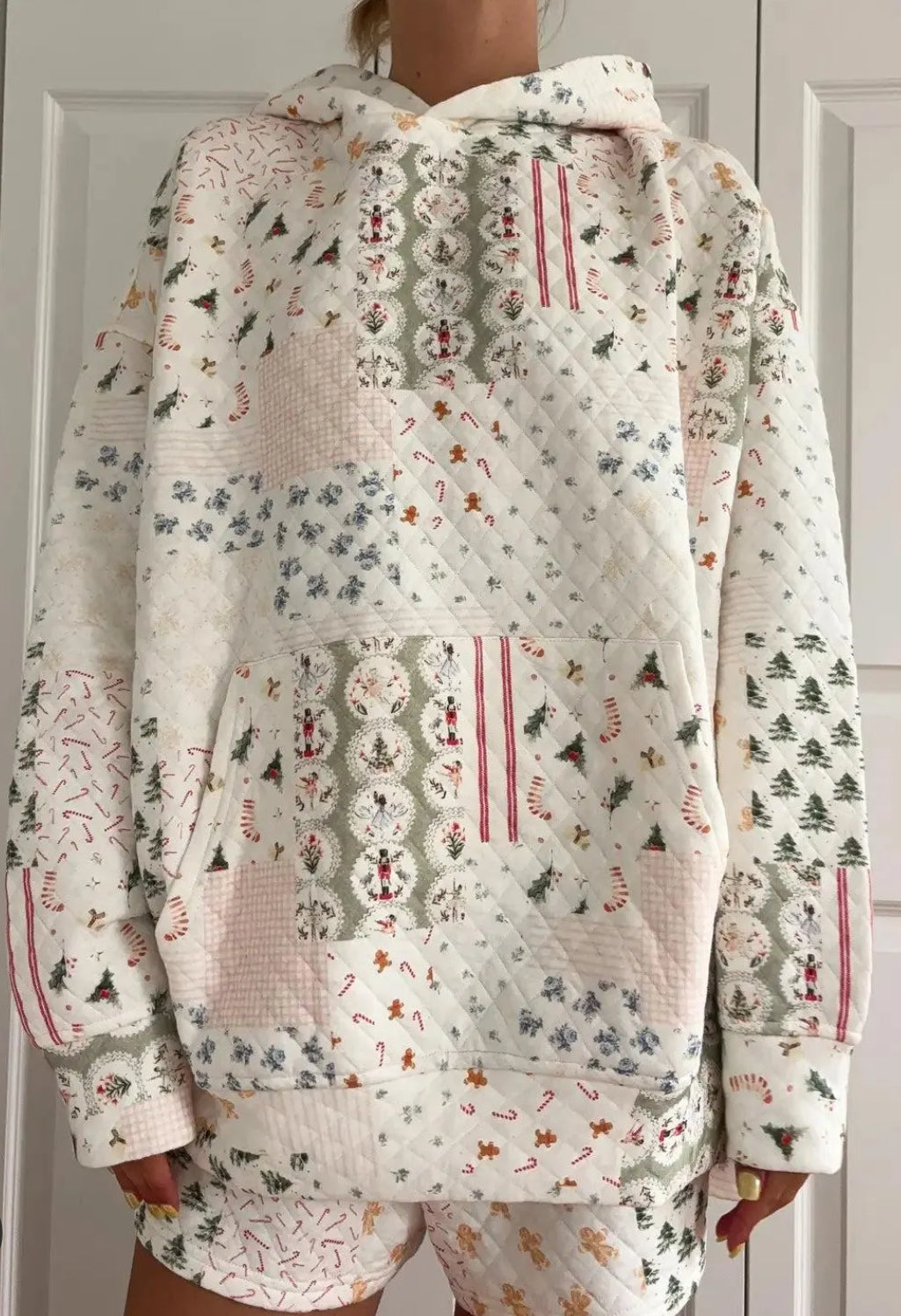 Wonderland Quilted Holiday Hoodie