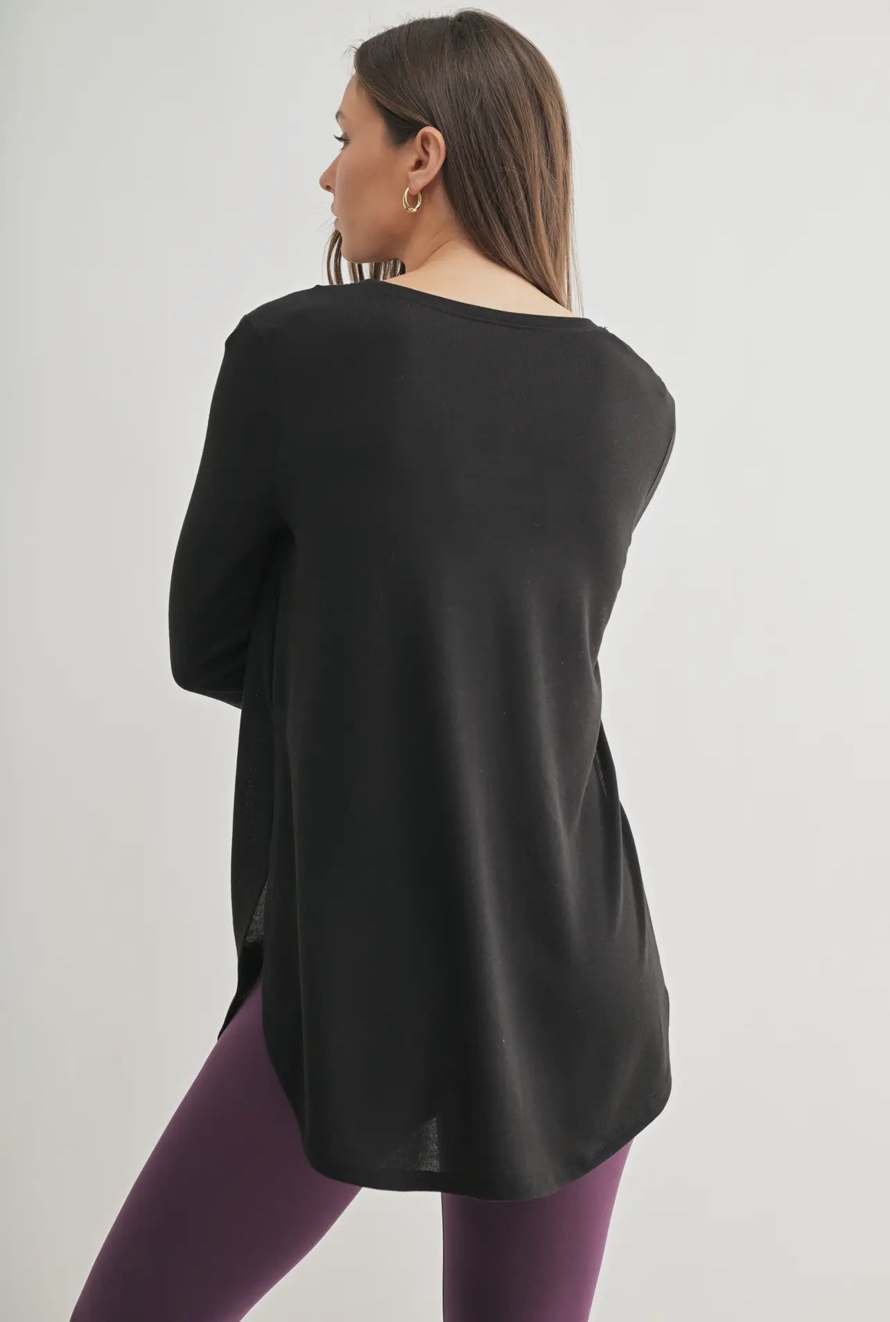 Long Sleeve Side Slit Top