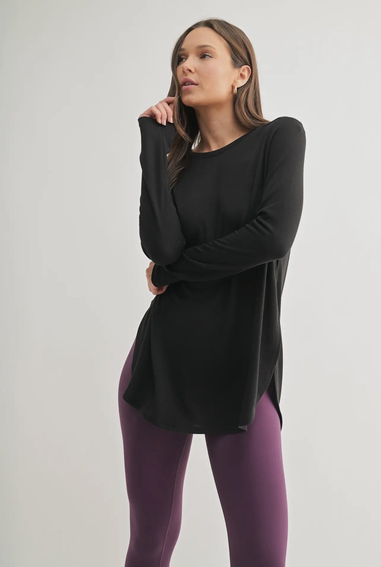 Long Sleeve Side Slit Top