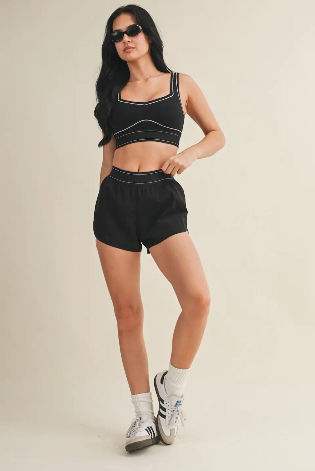 Contrast Stitch Performance Shorts
