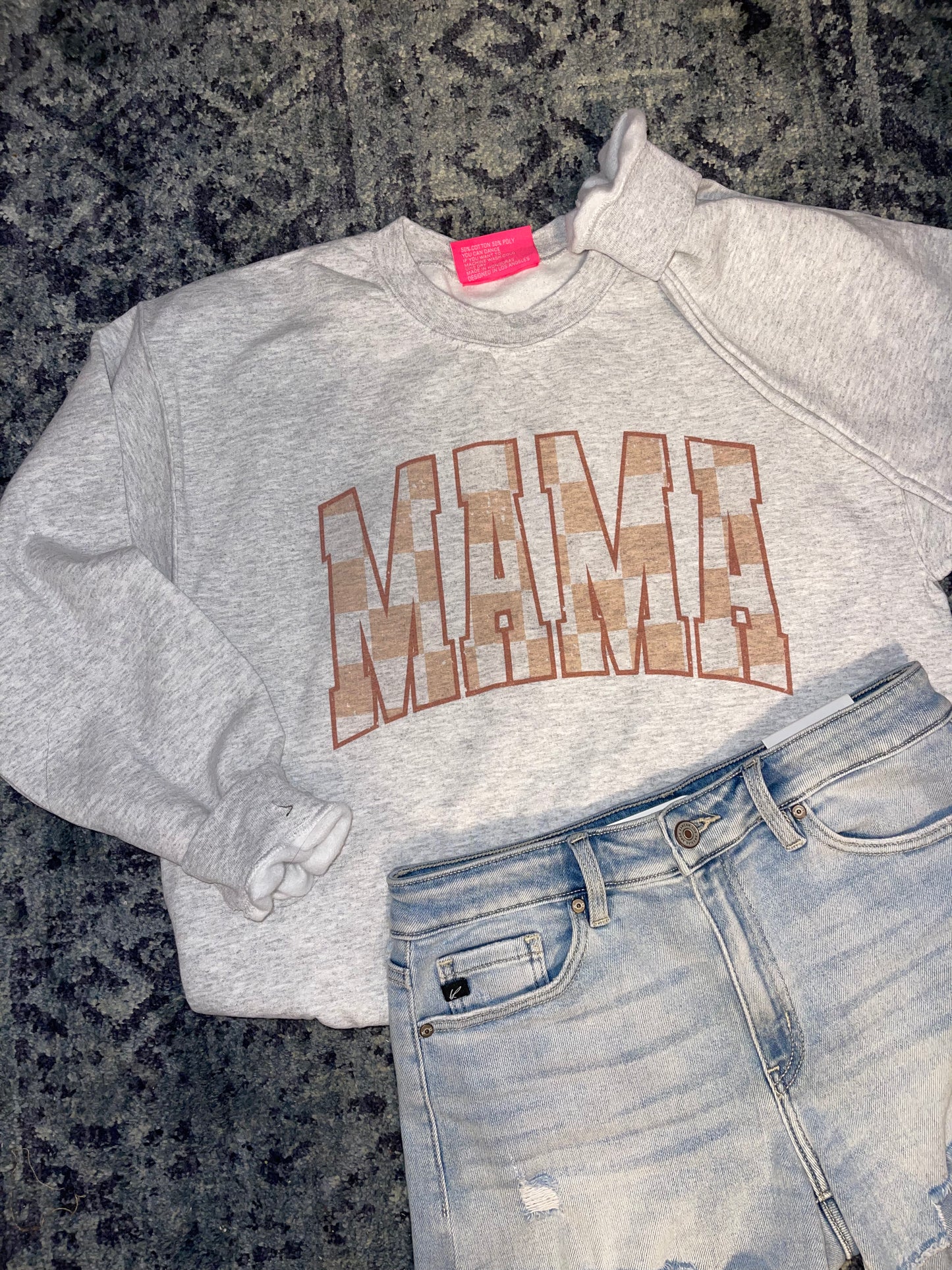 Checkered MAMA Sweatshirt