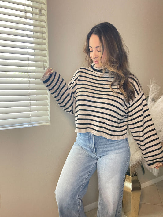 Striped Turtleneck