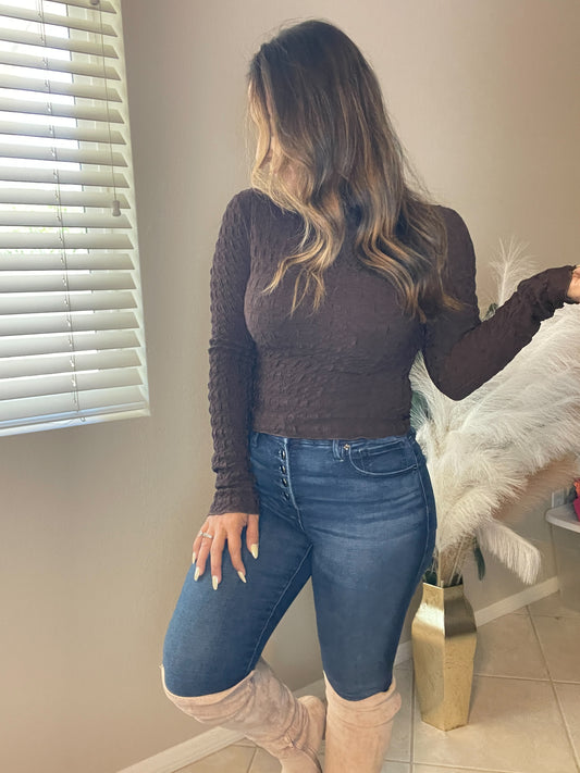 Textured Mockneck