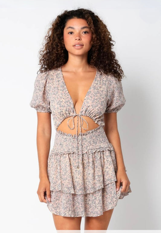 Sara Floral Cutout Dress