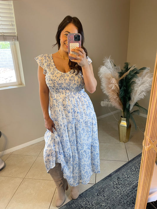 Blue Floral Maxi