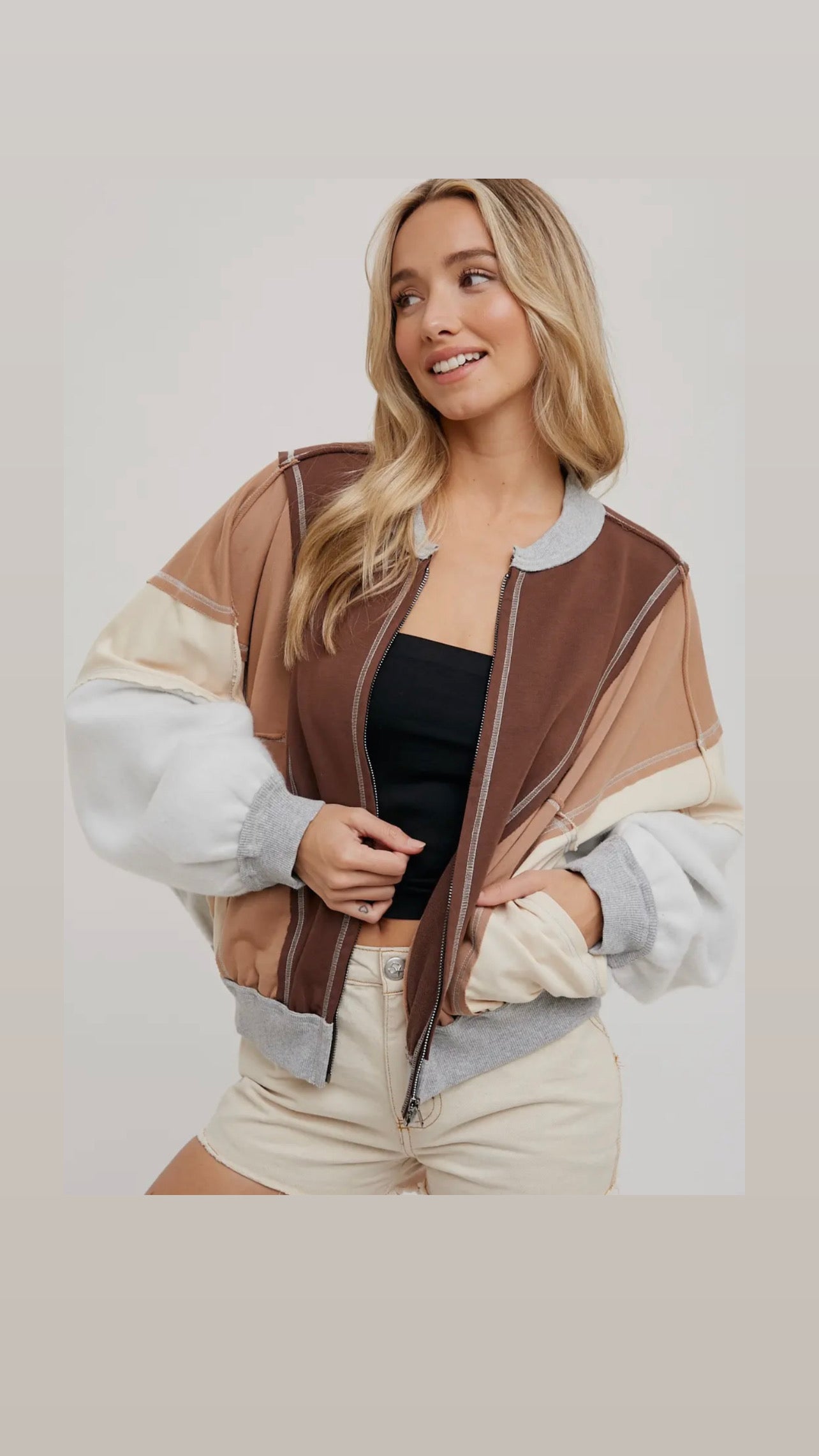 DOORBUSTER Color Block Bomber Jacket