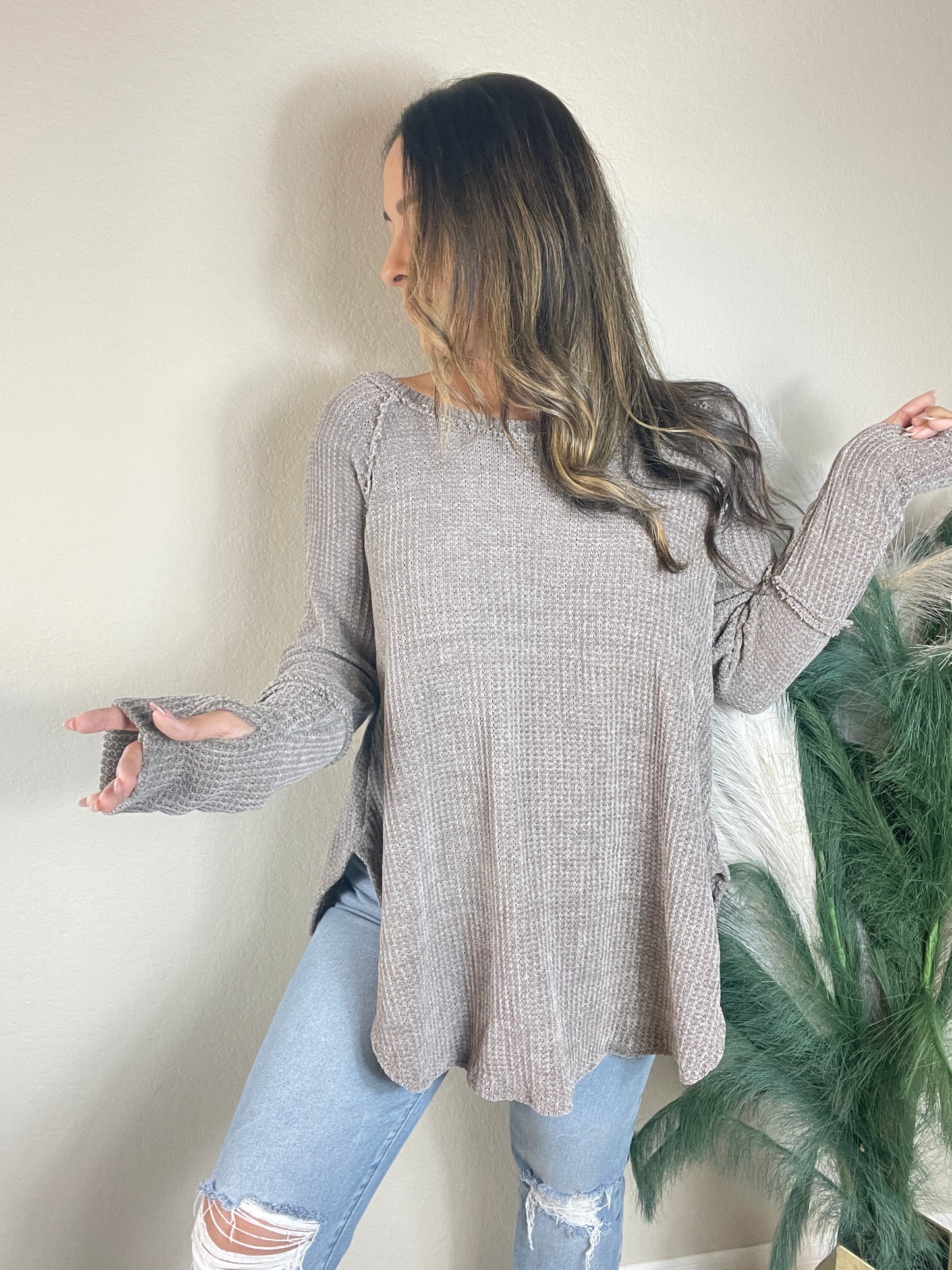 Chenille Thumbhole Tunic