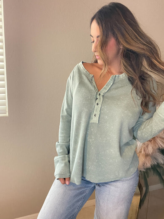 Smoke Green Thermal Top