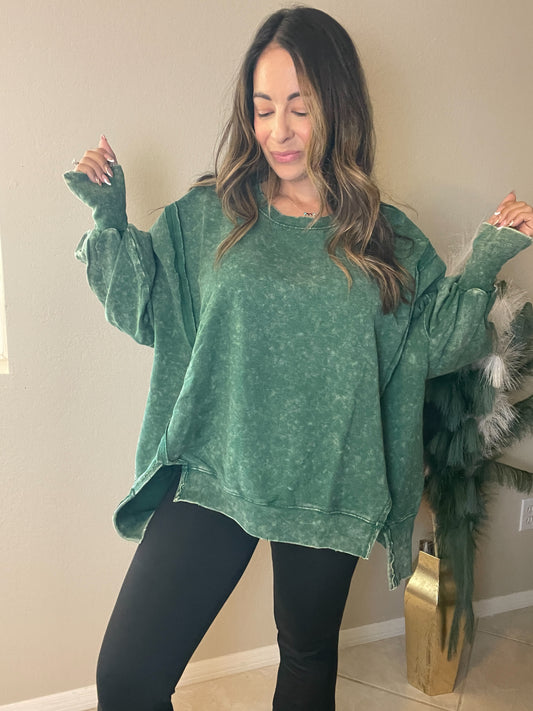 Oversized Exposed Seam Pullover