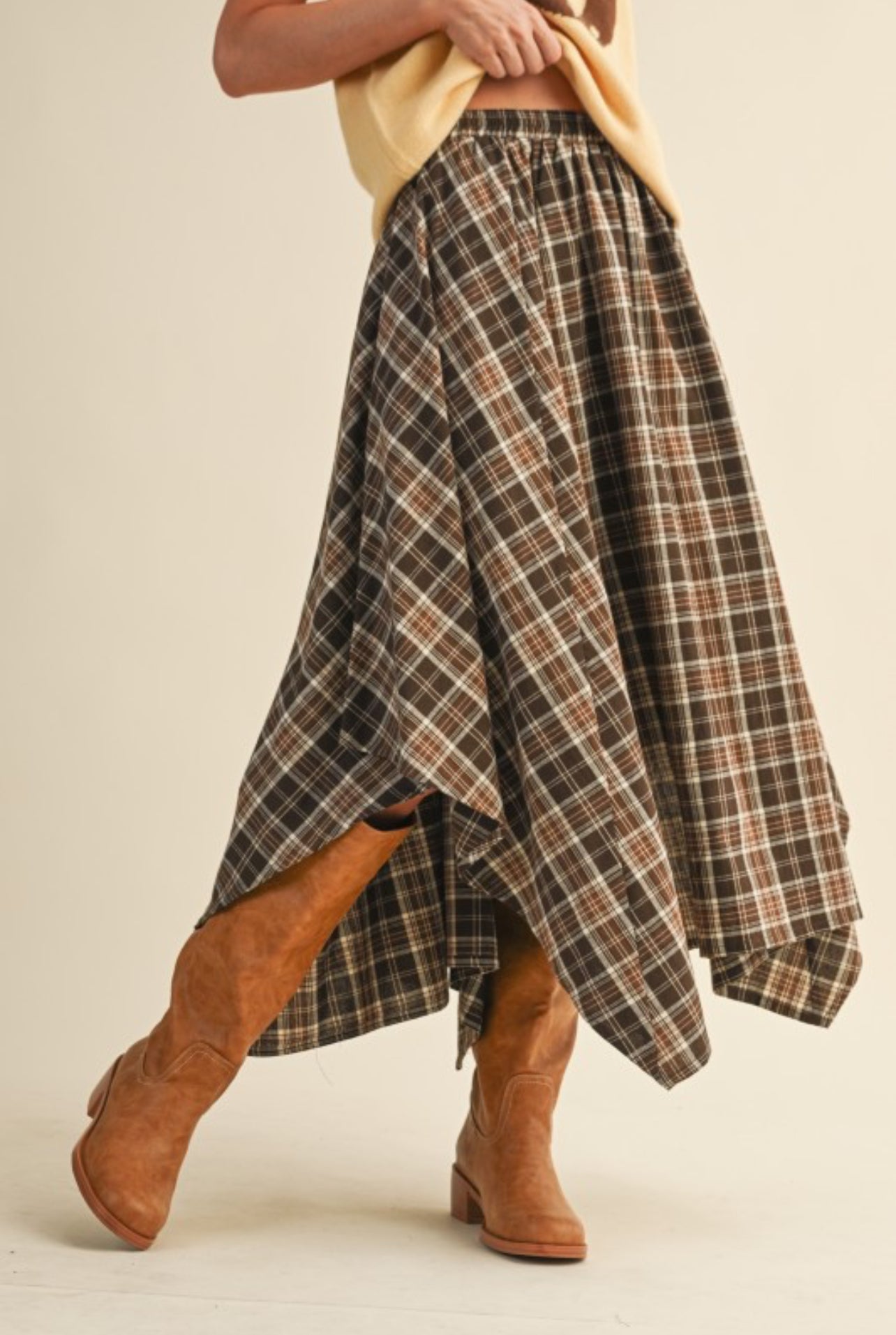 Paid Handkerchief Skirt