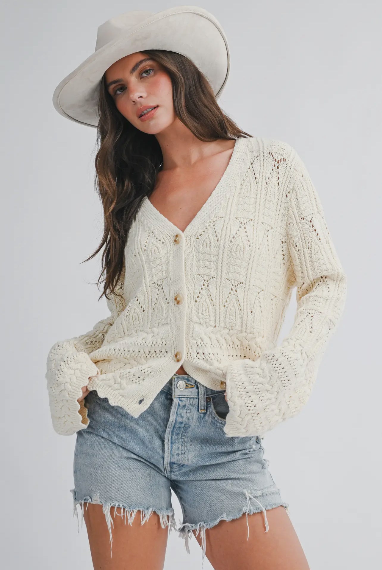 Pointelle Cardigan