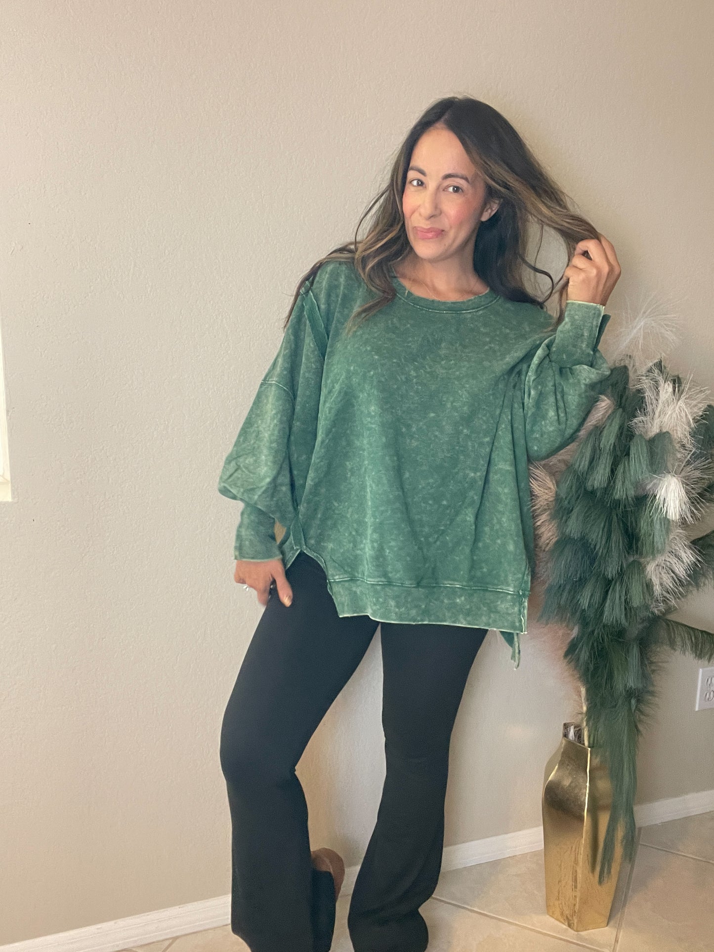 Oversized Exposed Seam Pullover