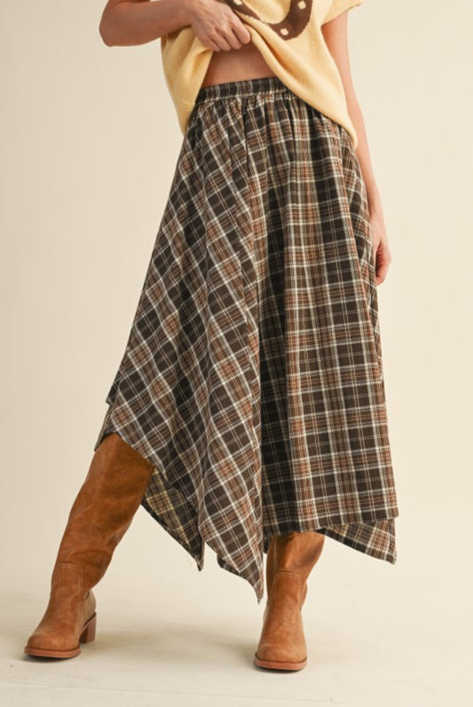 Paid Handkerchief Skirt