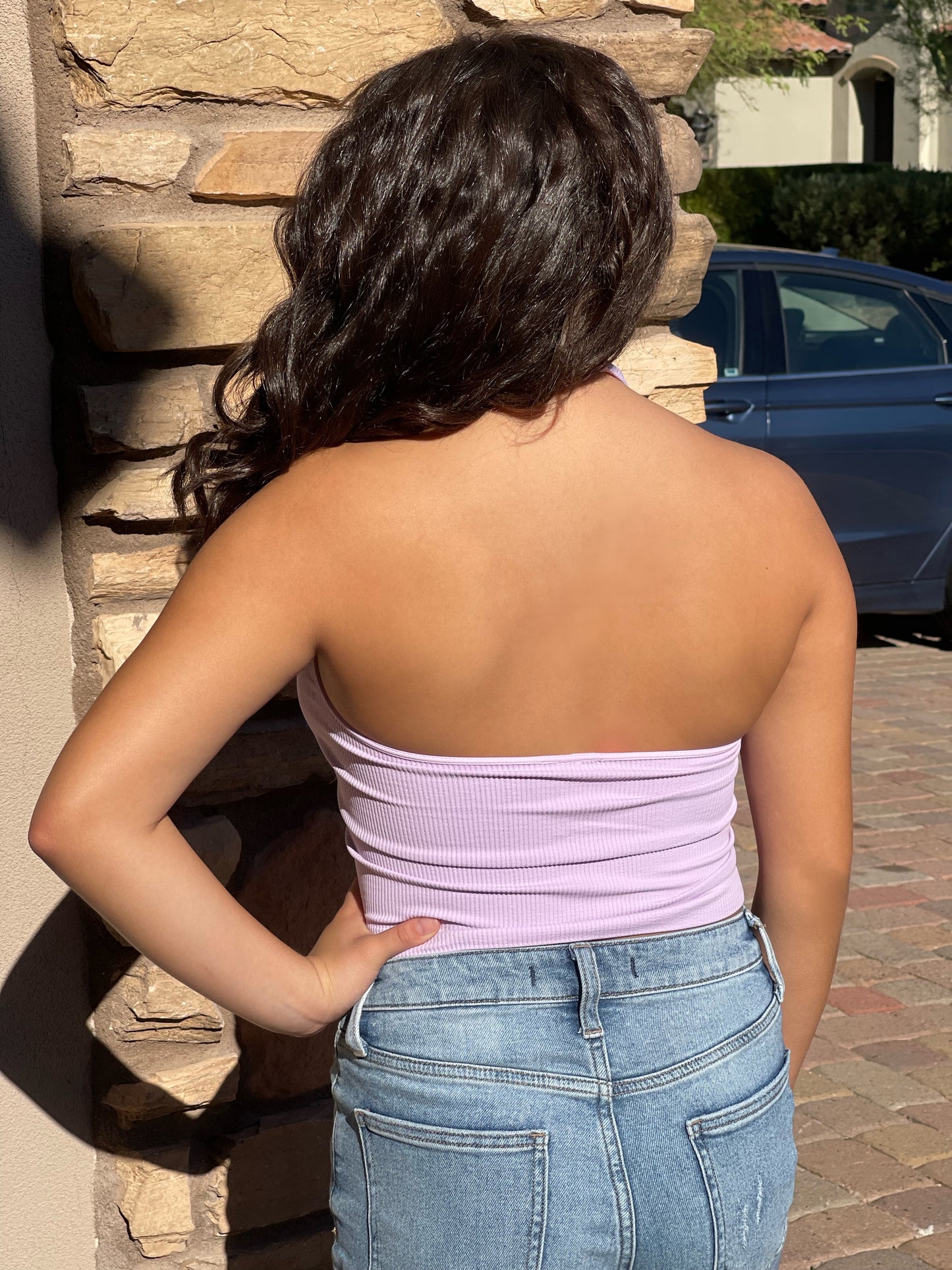 Lilac Seamless Halter Top