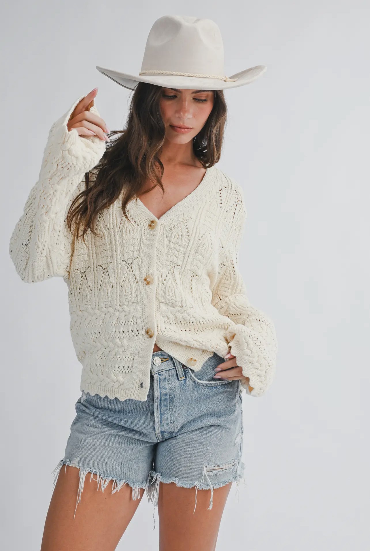 Pointelle Cardigan