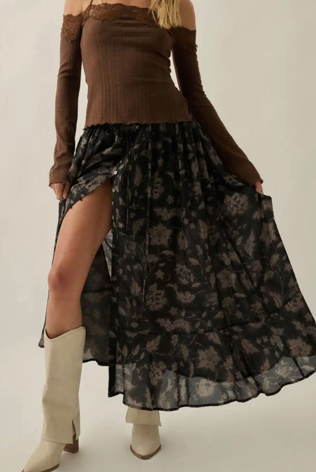 Floral Maxi Skirt