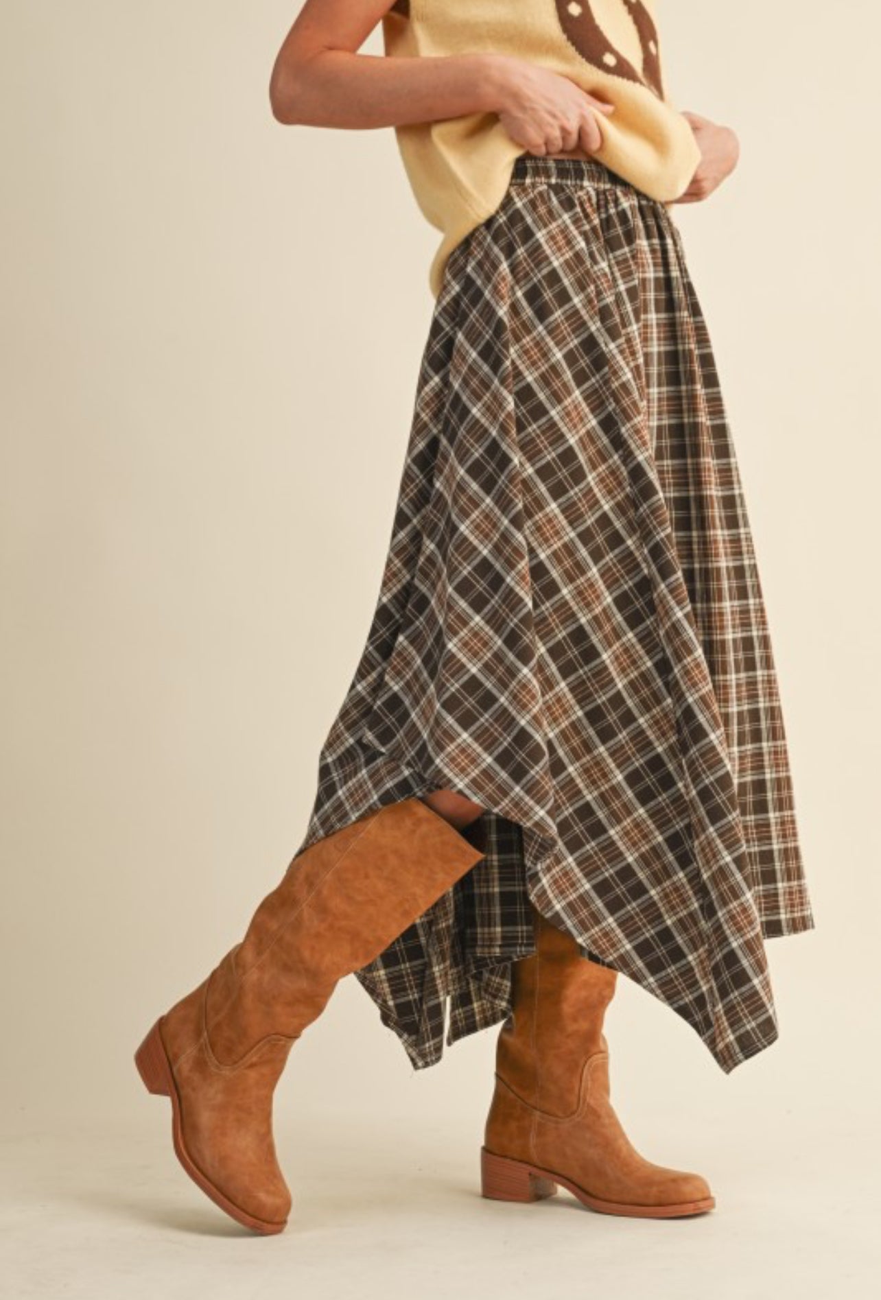Paid Handkerchief Skirt