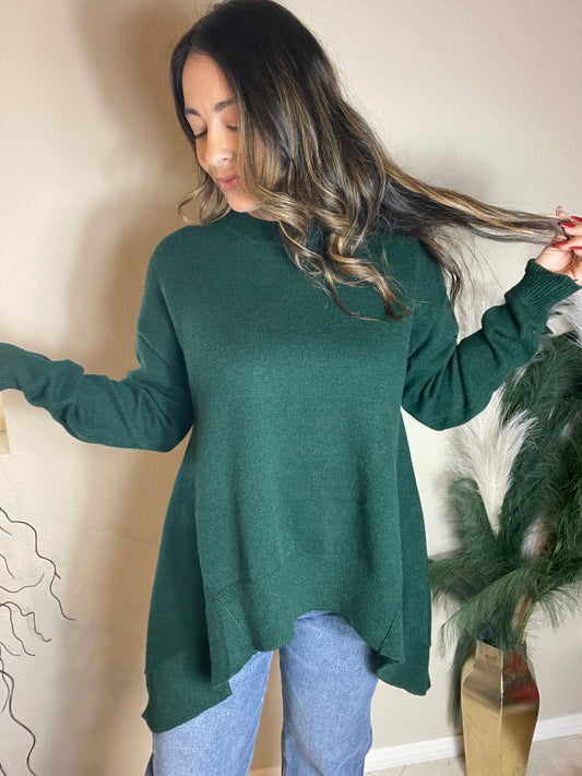 Mock Neck Knit Sweater