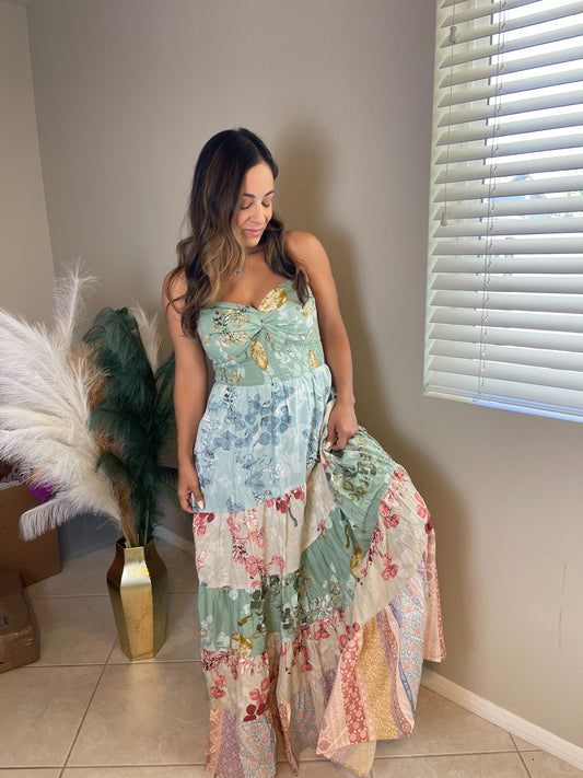 Meadow Breeze Floral Tiered Maxi