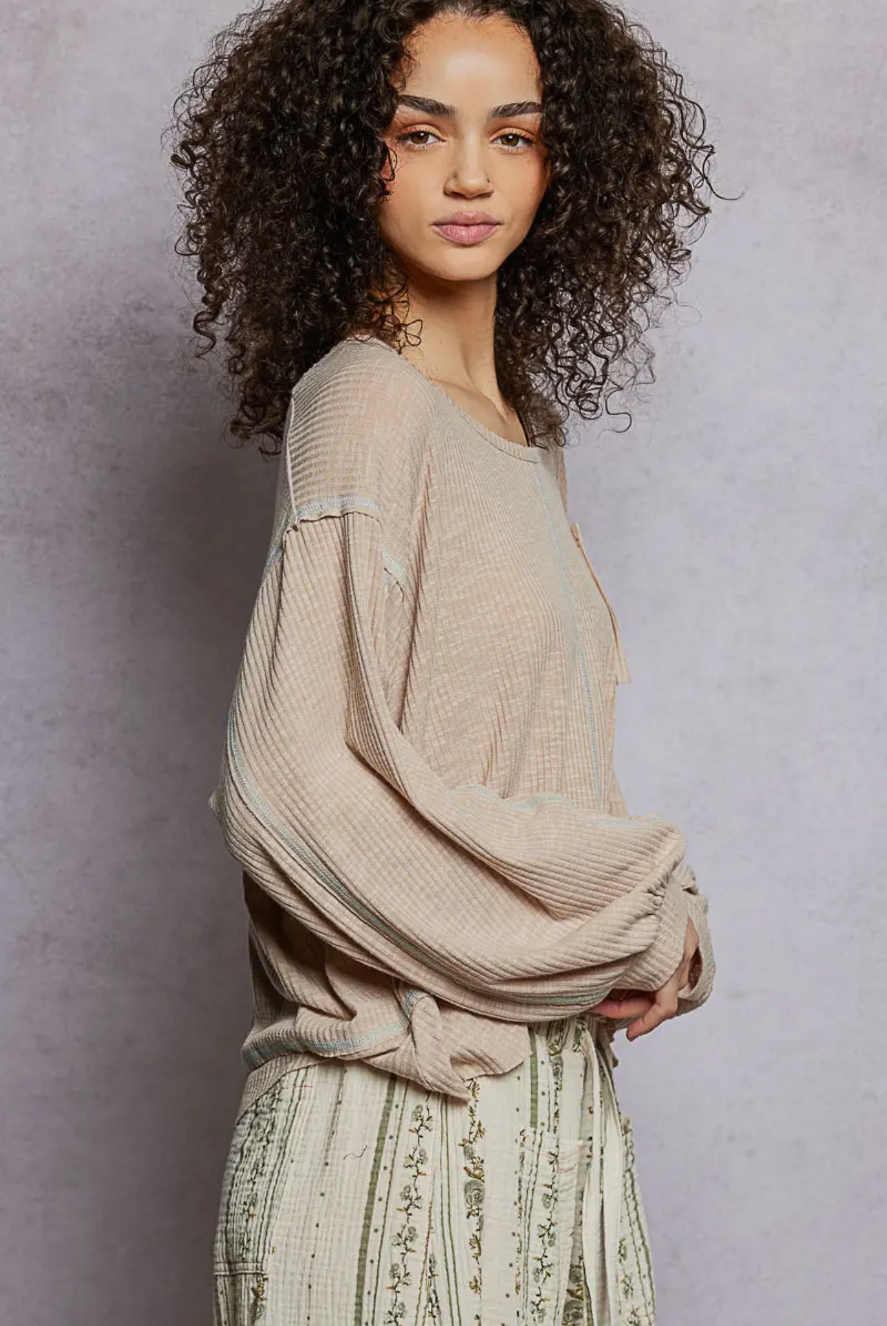 DOORBUSTER Contrast Stitch Top