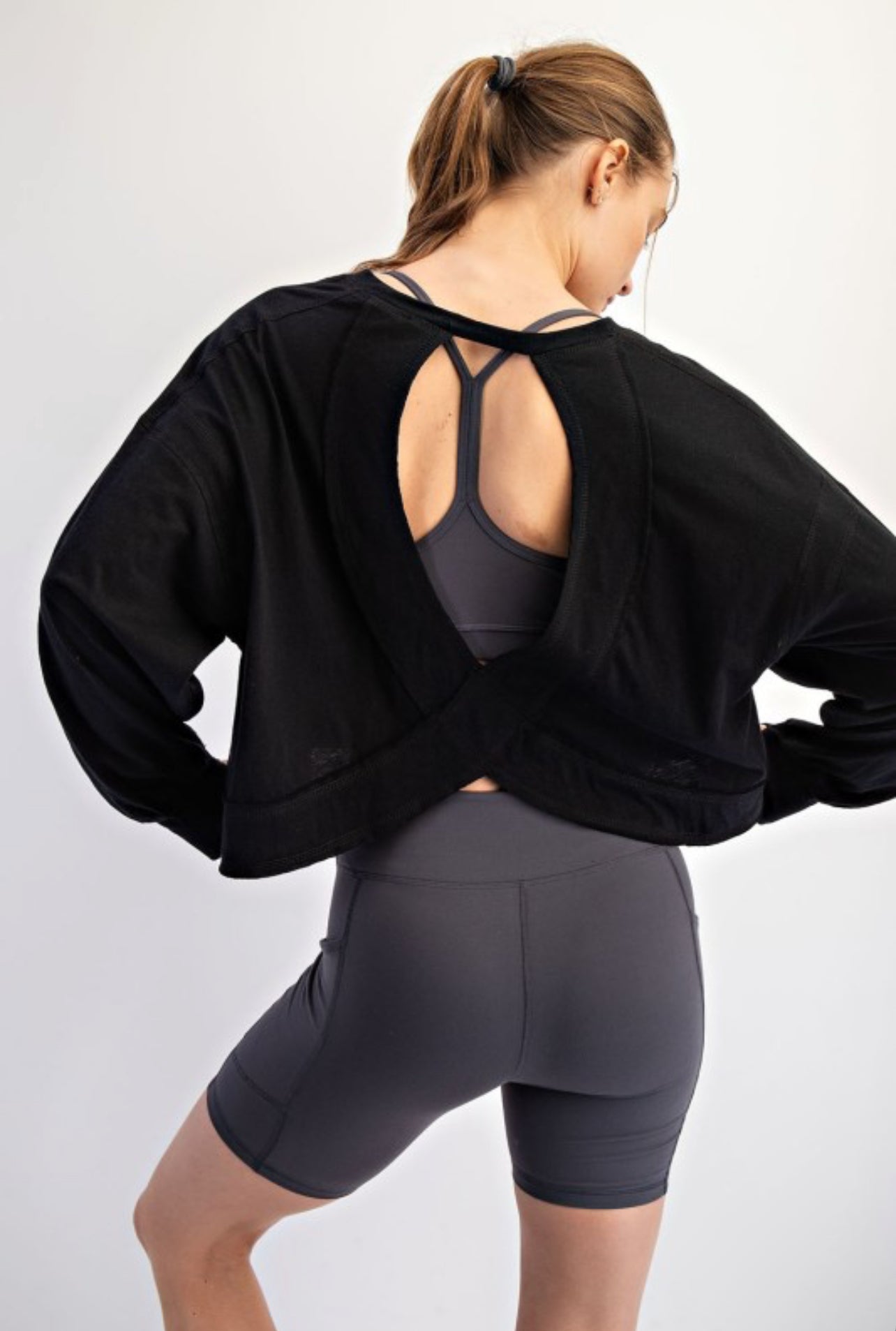 Thumbhole Open Back Top