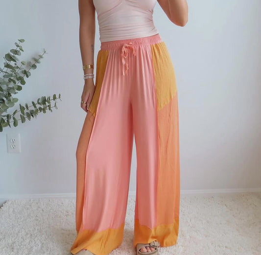 Coral Orange Knit Pants