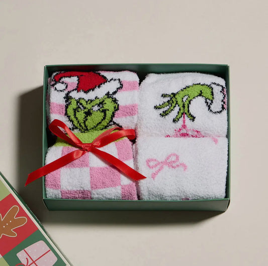 Grinch Socks Gift Box